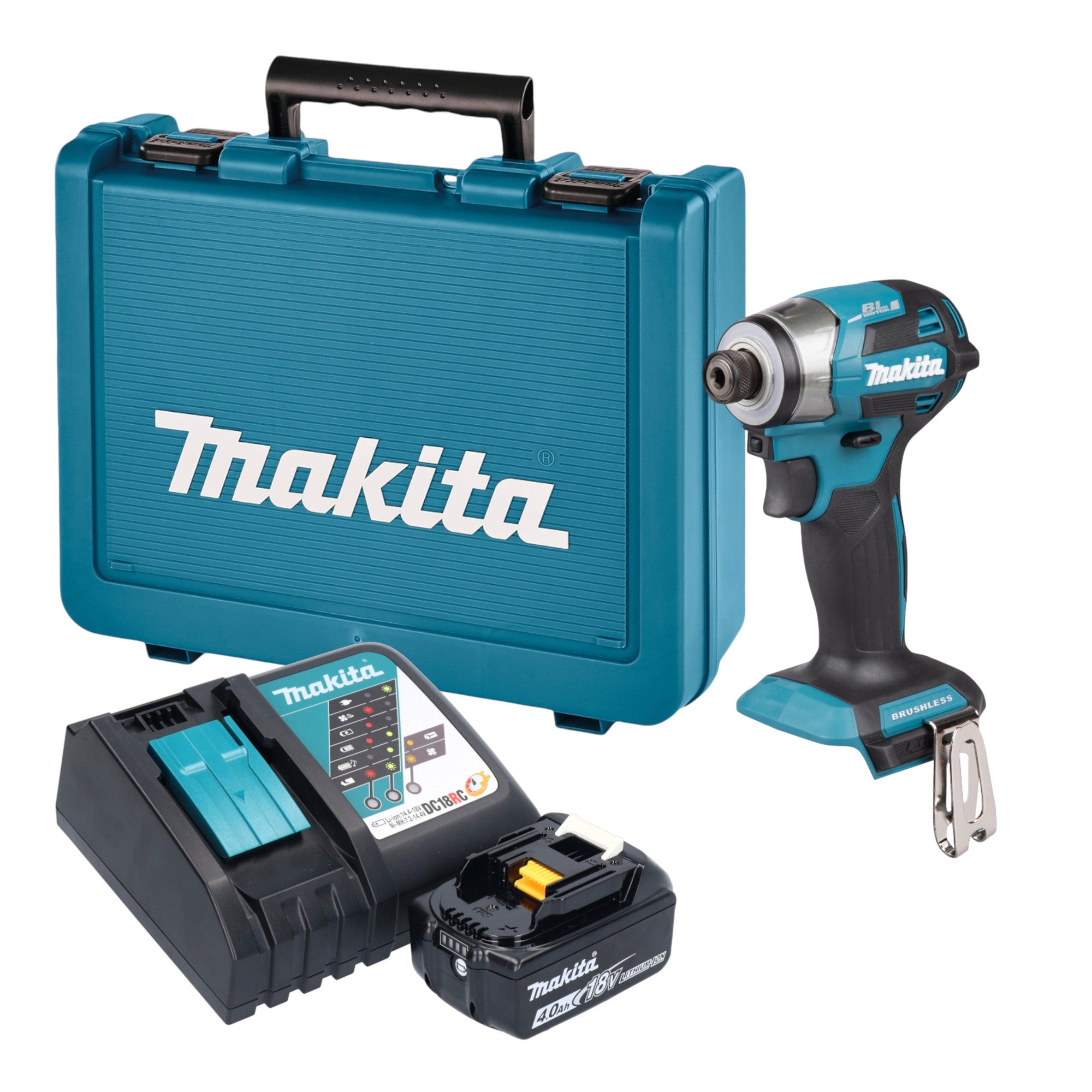 Makita DTD 173 RM1E Akku Schlagschrauber 18 V 180 Nm 1 4 Brushless 1x Akku 4 0 Ah Ladegeraet Koffer 0 - toolbrothers