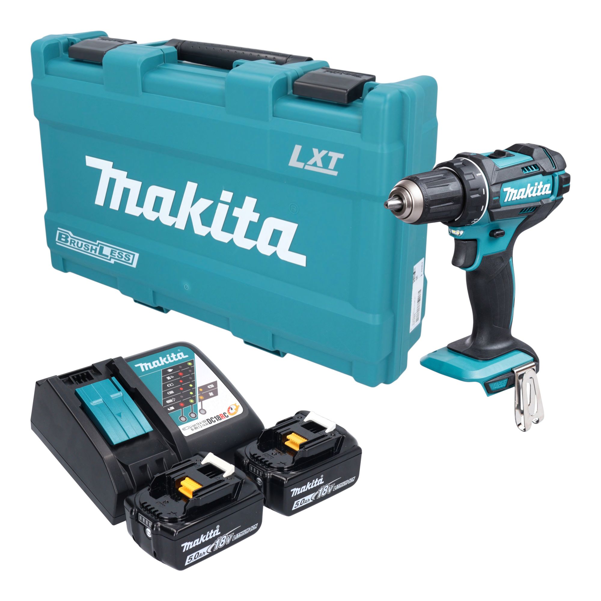 Makita DDF 482 RTK Akku Bohrschrauber 18 V 62 Nm 2x Akku 5 0 Ah Ladegeraet Koffer 0 - toolbrothers