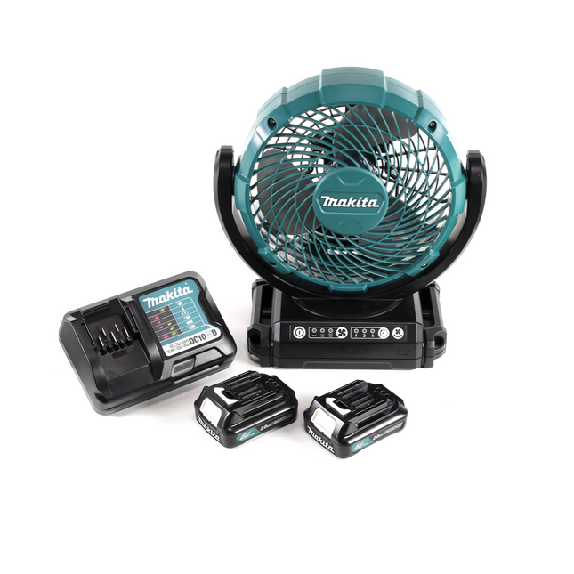 Makita CF 101 WA Akku Lüfter Ventilator 12V + 2x Akku 2,0Ah + Schnellladegerät - Toolbrothers
