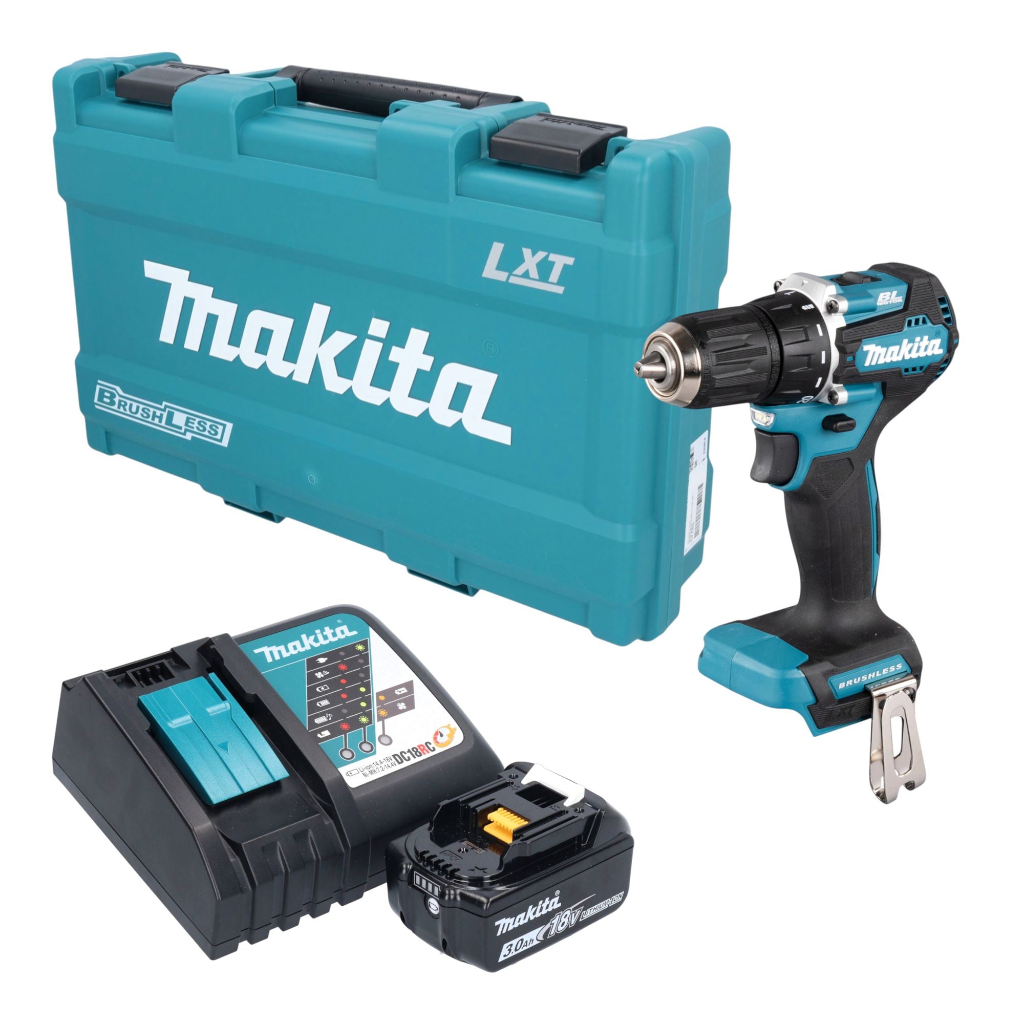 Makita DDF 487 RF1K Akku Bohrschrauber 18 V 40 Nm Brushless 1x Akku 3 0 Ah Ladegeraet Koffer 0 - toolbrothers