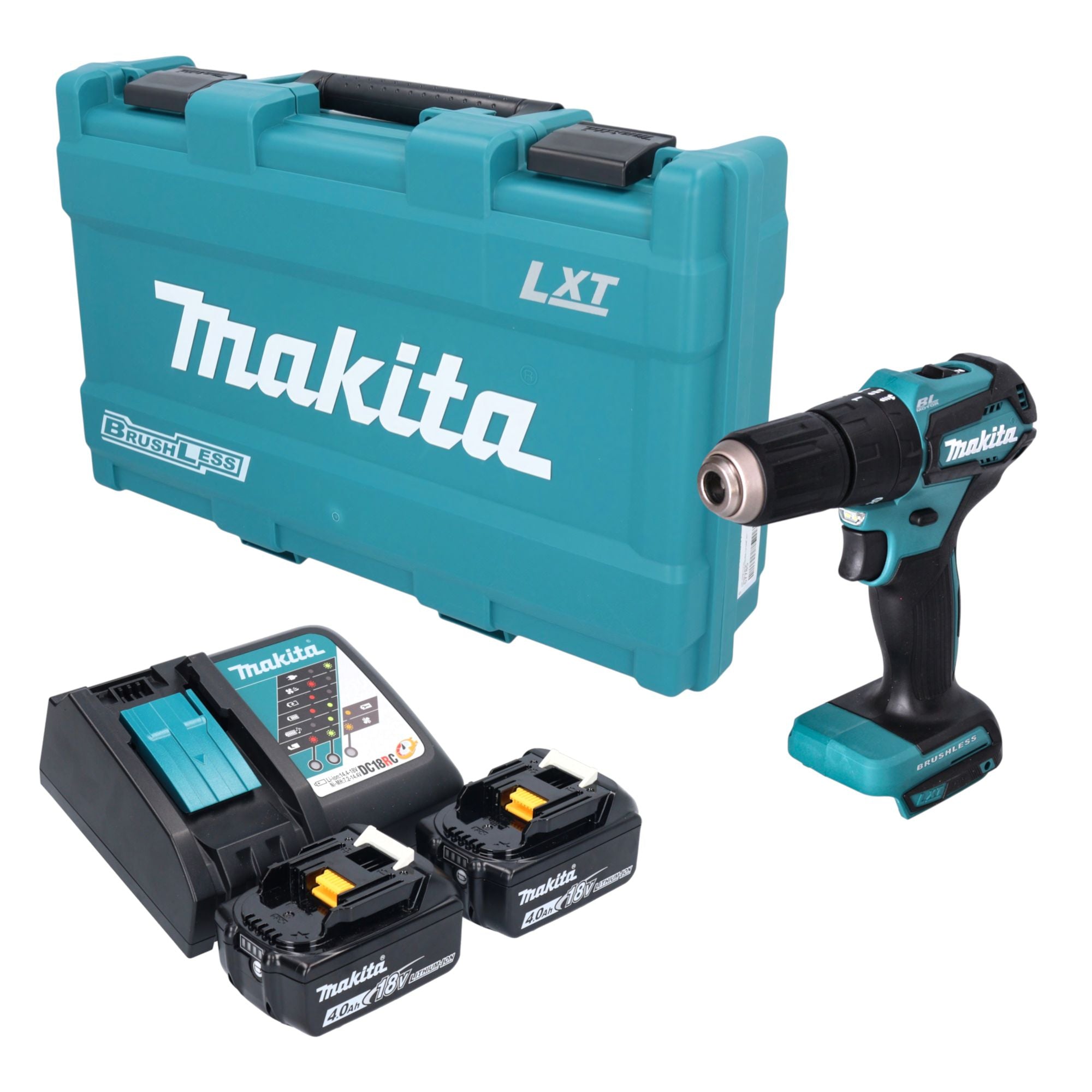 Makita DHP 483 RMK Akku Schlagbohrschrauber 18 V 40 Nm Brushless 2x Akku 4 0 Ah Ladegeraet Koffer 0 - toolbrothers