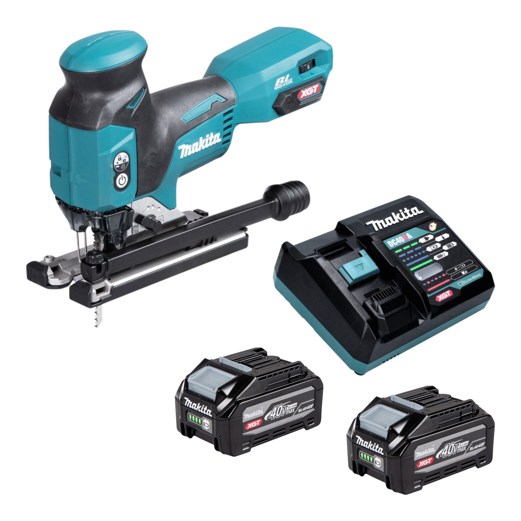 Makita JV 001 GU201 Akku Stichsaege 40 V max 135 mm Brushless 2x Akku 4 0 Ah Ladegeraet 0 - toolbrothers