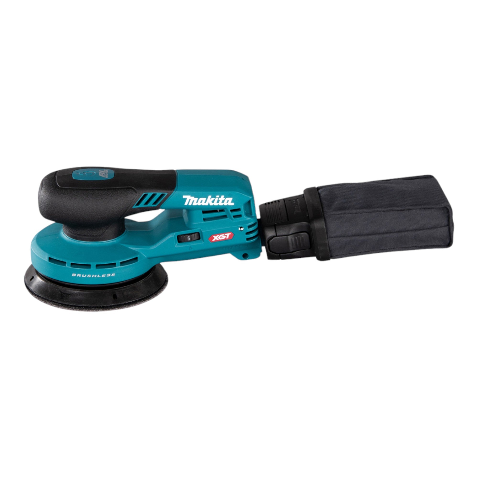 Makita BO 001 CGU101 Akku Exzenterschleifer 40 V max 125 mm 5 0 mm Hub Brushless 1x Akku 4 0 Ah Ladegeraet Makpac 1 - toolbrothers