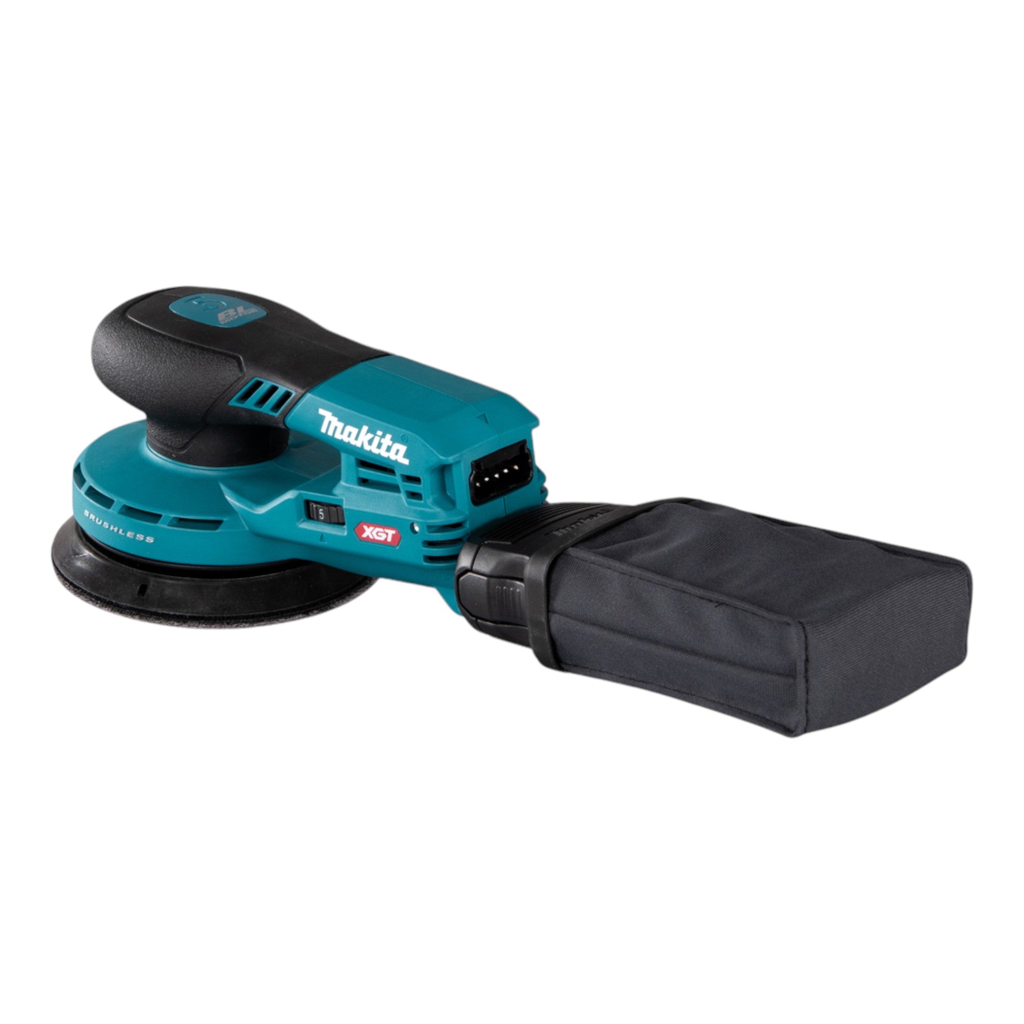 Makita BO 001 CGU101 Akku Exzenterschleifer 40 V max 125 mm 5 0 mm Hub Brushless 1x Akku 4 0 Ah Ladegeraet Makpac 2 - toolbrothers