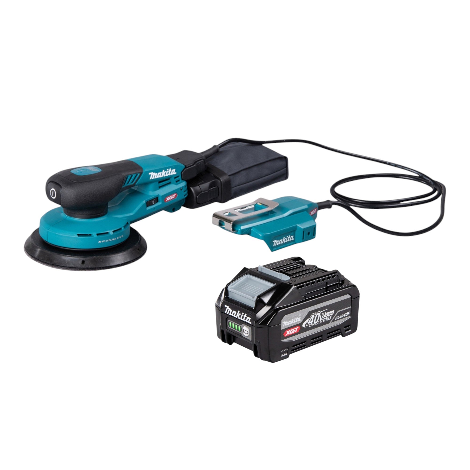 Makita BO 004 CGU1 Akku Exzenterschleifer 40 V max 150 mm 3 0 mm Hub Brushless 1x Akku 4 0 Ah ohne Ladegeraet 0 - toolbrothers