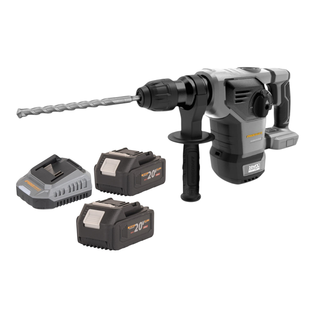 Marteau combiné sans fil Procraft Industrial HD20B-BB 20 V 5 J SDS plus Brushless + 2 batteries 4,0 Ah + chargeur