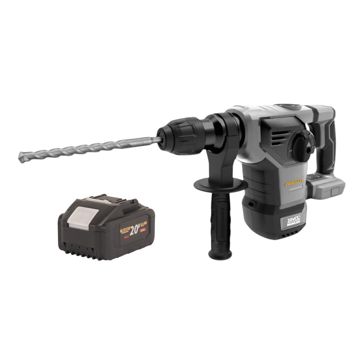 Marteau combiné sans fil Procraft Industrial HD20B-BB-C 20 V 5 J SDS plus Brushless + 1 batterie 8,0 Ah + mallette - sans chargeur
