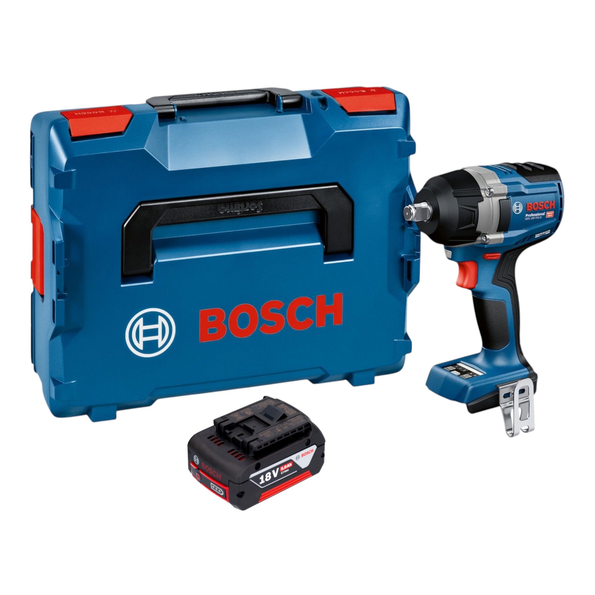 Bosch GDS 18V 750 C Akku Schlagschrauber 18 V 750 Nm 1 2 Brushless 1x Akku 5 0 Ah L Boxx ohne Ladegeraet 0 - toolbrothers
