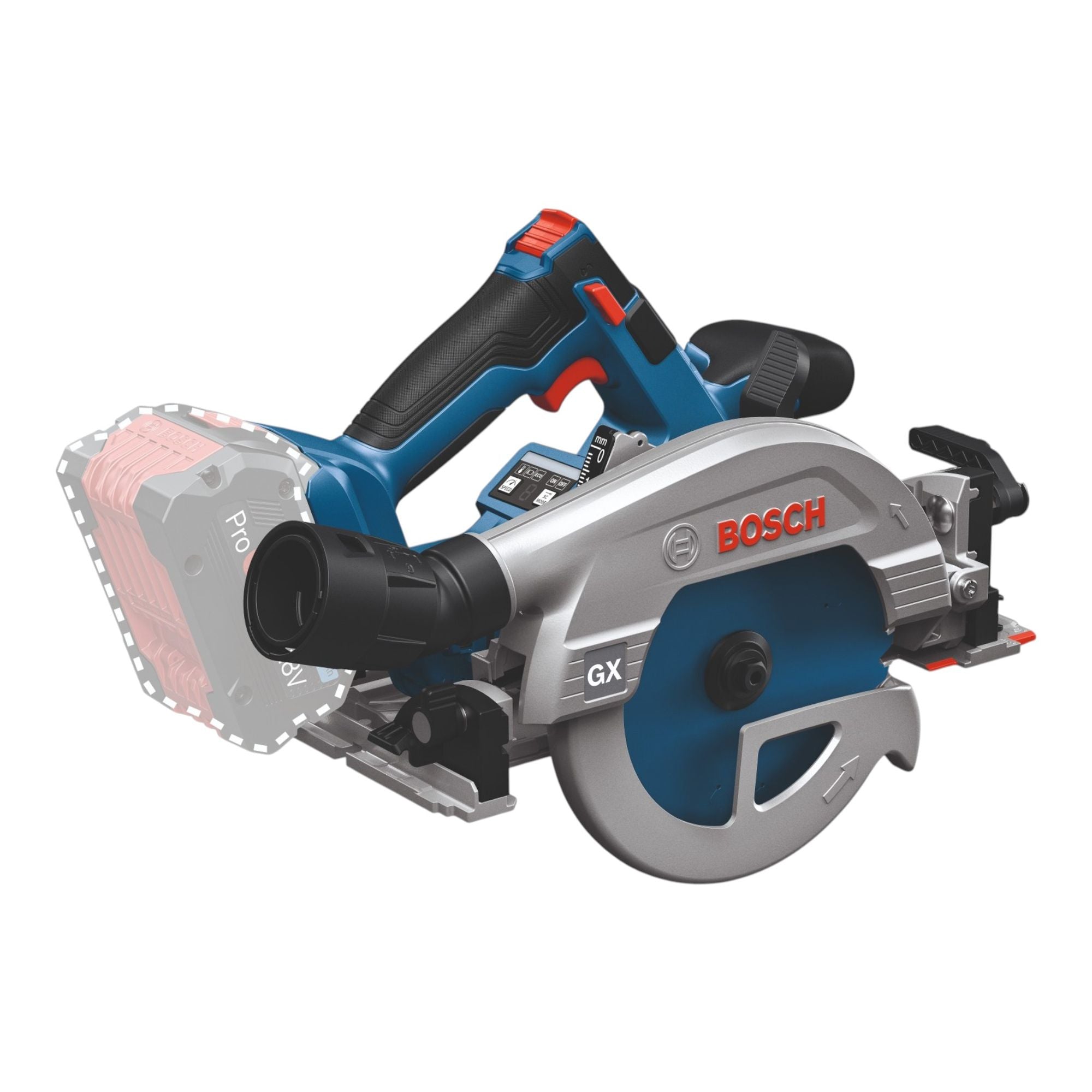 Bosch GKS 18V 57 2 GX Professional Akku Kreissaege 18 V 165 mm Brushless 1x Akku 5 0 Ah Ladegeraet Kappschiene 1 - toolbrothers