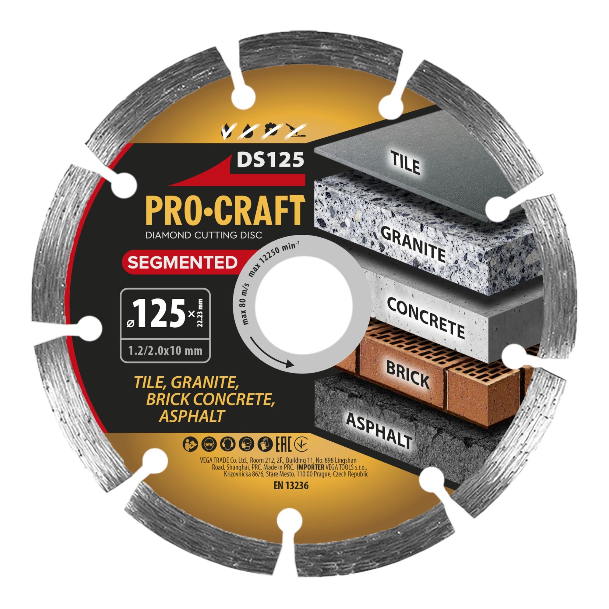 Procraft DS125 Diamanttrennscheibe 125 x 22 23 mm 0 - toolbrothers
