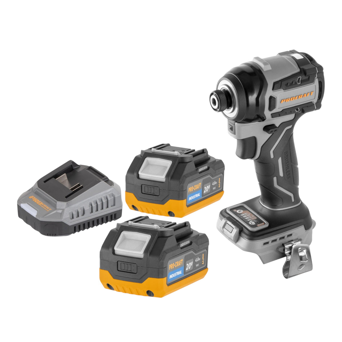 Procraft ID20Abb Clé à choc sans fil 20 V 180 Nm 1/4" Solo - sans batterie, sans chargeur