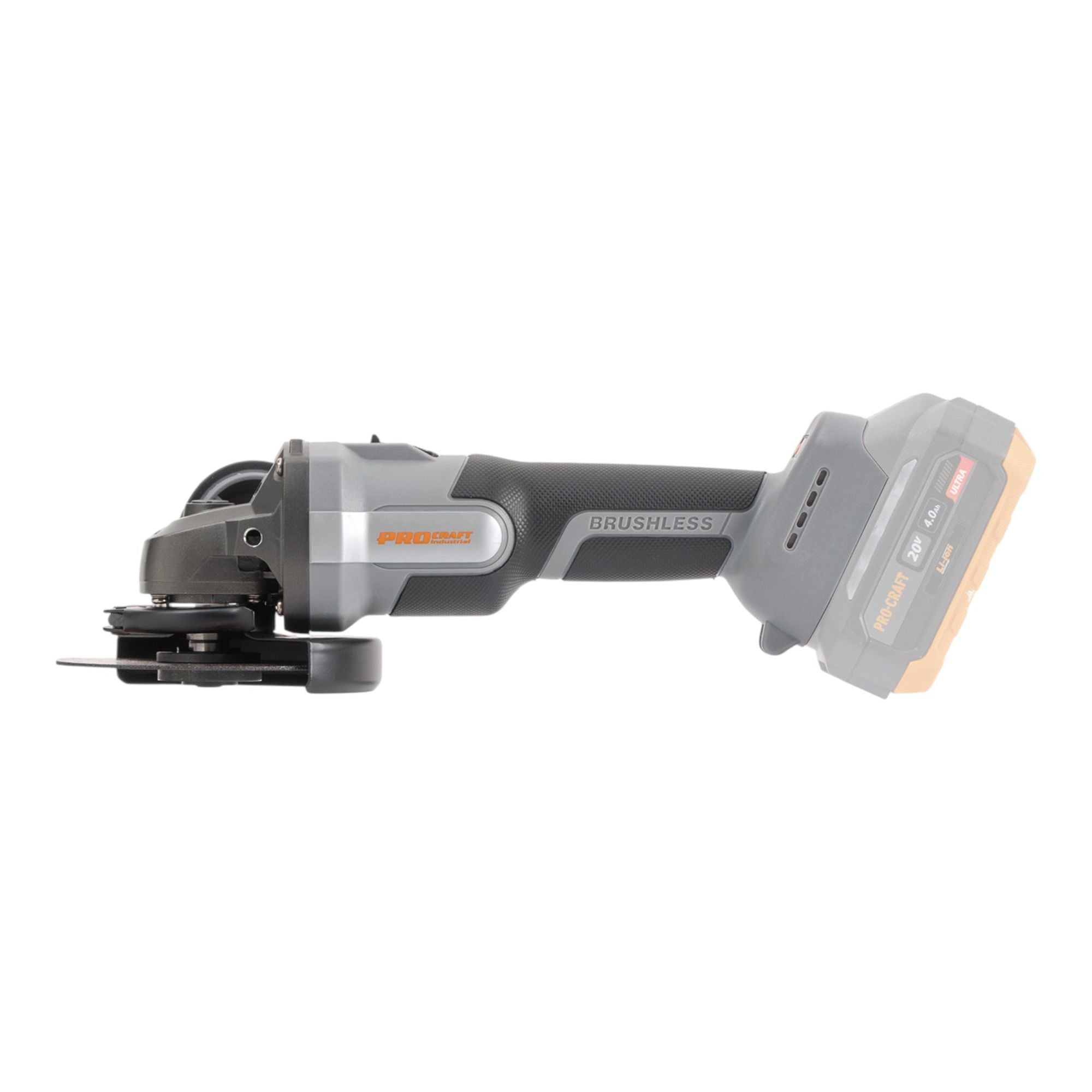 Procraft Industrial AG125Abb Akku Winkelschleifer 20 V 125 mm Brushless 1x Akku 4 0 Ah Ladegeraet 2 - toolbrothers