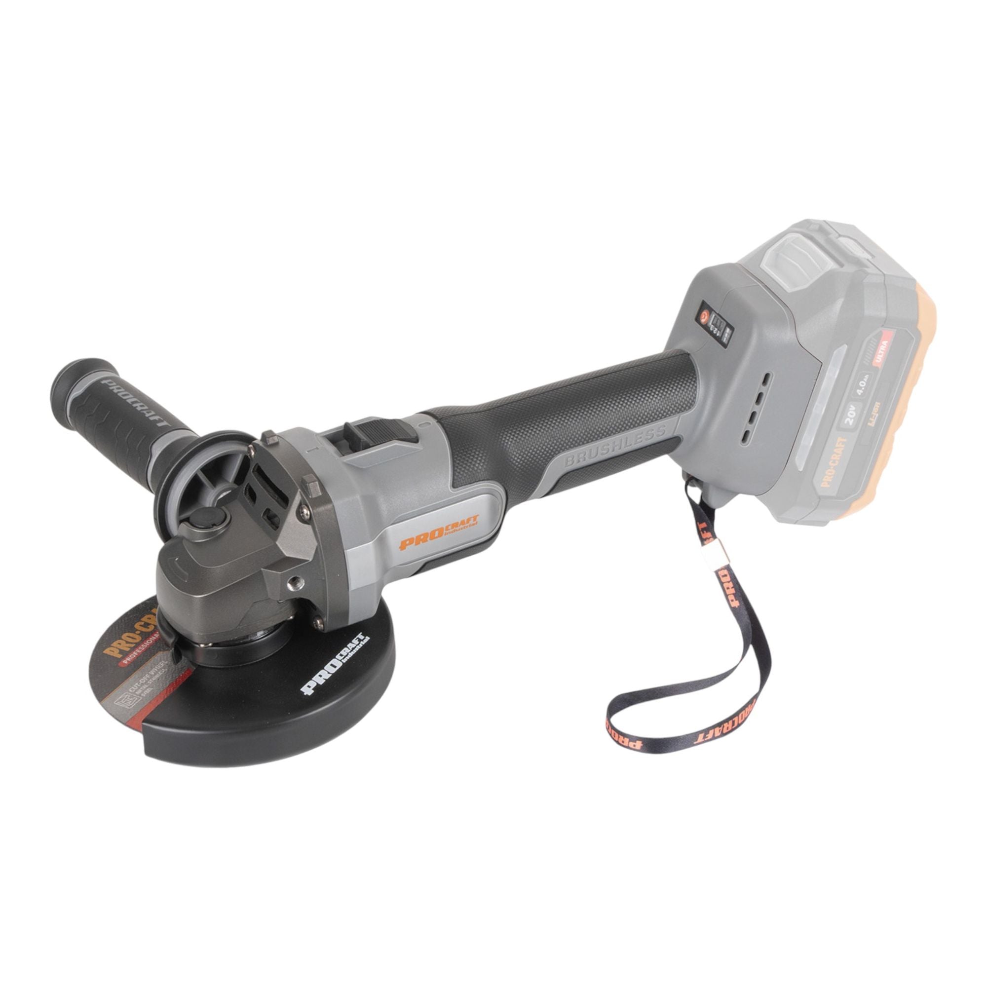 Procraft Industrial AG125Abb Akku Winkelschleifer 20 V 125 mm Brushless 1x Akku 4 0 Ah Ladegeraet RHINO Toolcase 1 - toolbrothers