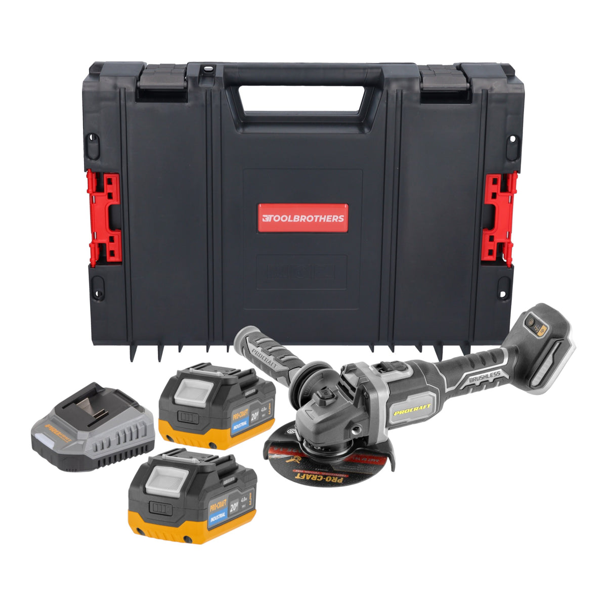 Meuleuse d'angle sans fil Procraft Industrial AG125Bbb 20 V 125 mm Brushless Solo - sans batterie, sans chargeur