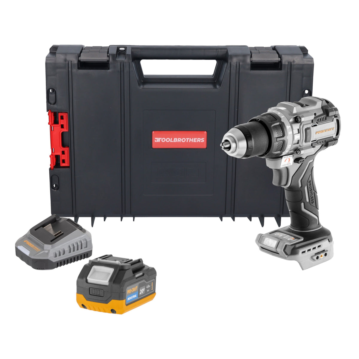 Perceuse-visseuse à percussion sans fil ProCraft Industrial CD20C-BB 20 V 120 Nm Brushless Solo - sans batterie, sans chargeur