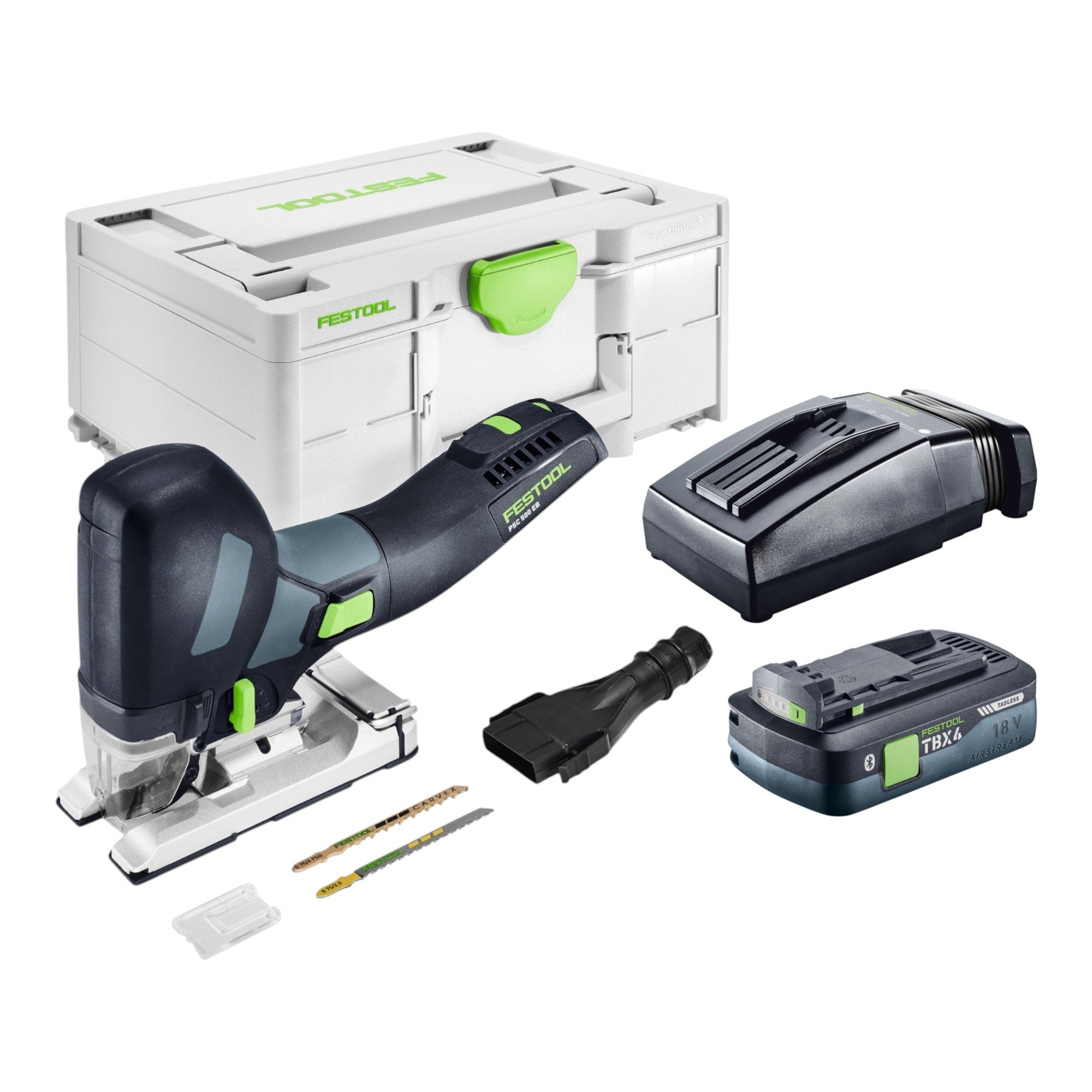Festool PSC 500 EB Basic Akku Pendelstichsaege 18 V 120 mm 1x Akku 4 0 Ah Ladegeraet Systainer 0 - toolbrothers