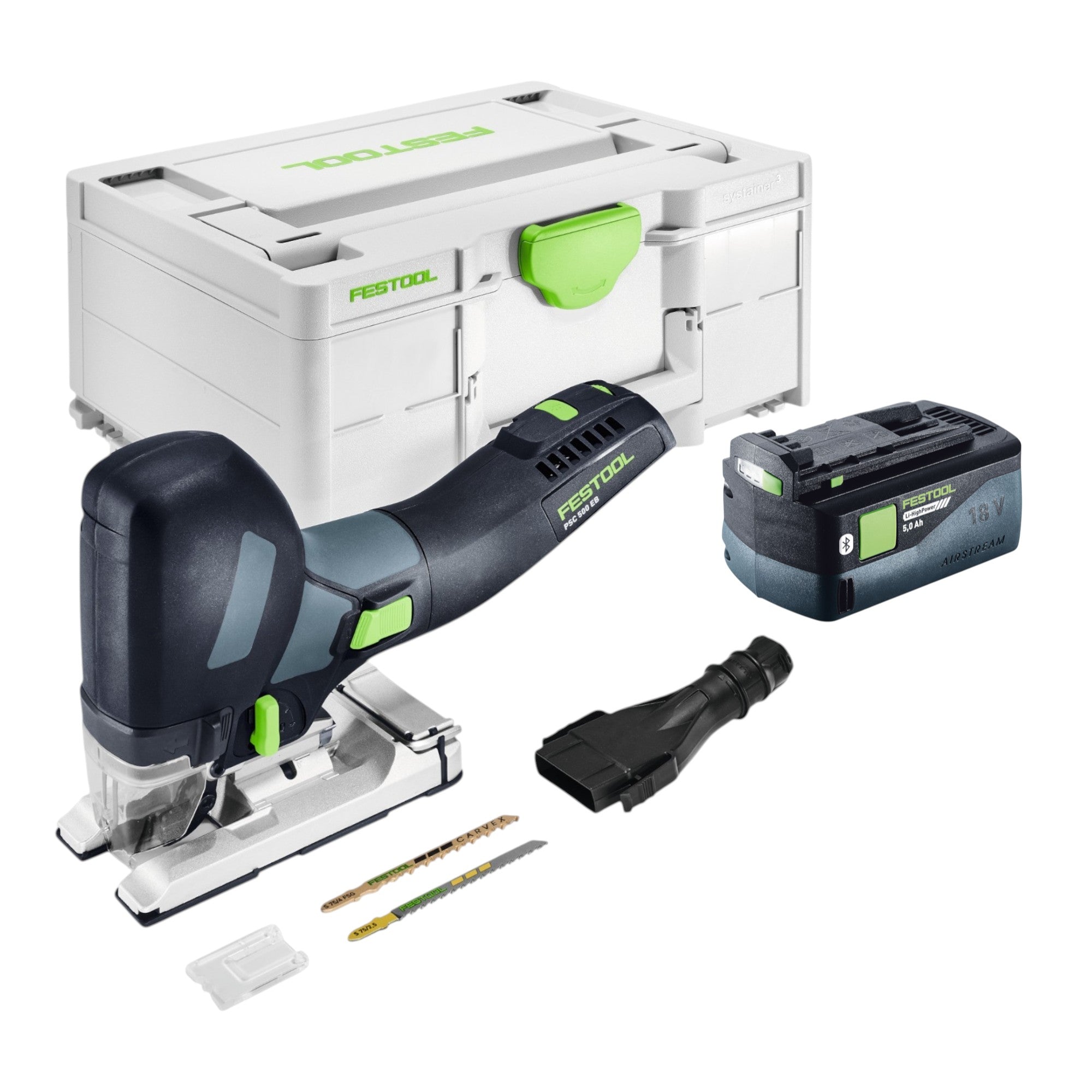 Festool PSC 500 EB Basic Akku Pendelstichsaege 18 V 120 mm 1x Akku 5 0 Ah Systainer ohne Ladegeraet 0 - toolbrothers