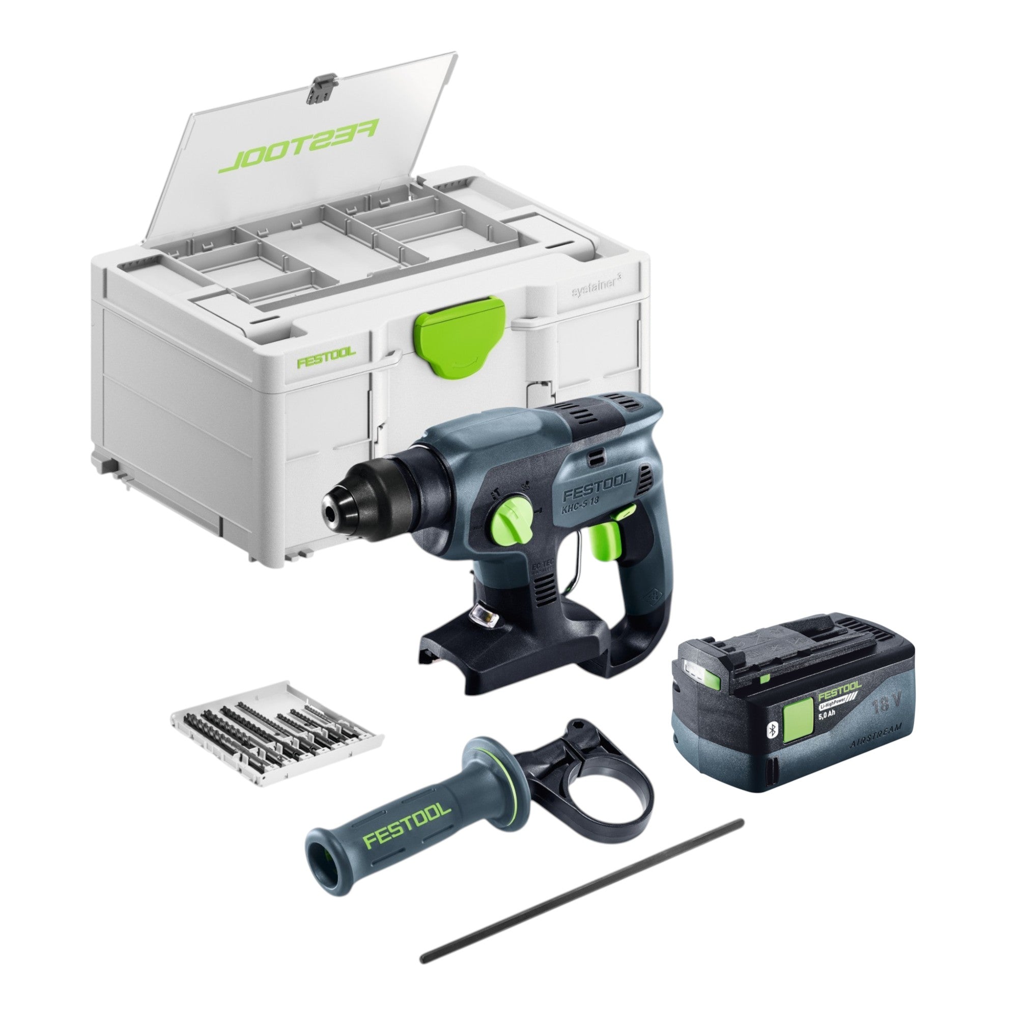 Festool KHC S 18 Basic Set Akku Kombihammer 18 V 1 7 J SDS plus 1x Akku 5 0 Ah Systainer ohne Ladegeraet 0 - toolbrothers