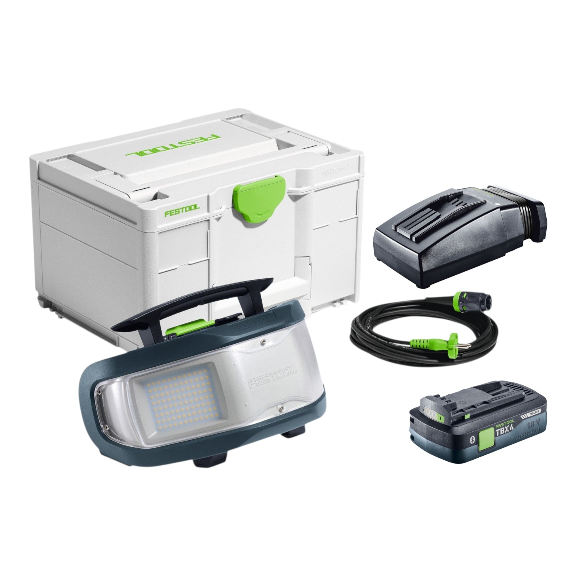 Festool SYSLITE DUO H I Basic Hybrid Baustrahler 18 V LED 10000 lm 1x Akku 4 0 Ah Ladegeraet Systainer 0 - toolbrothers