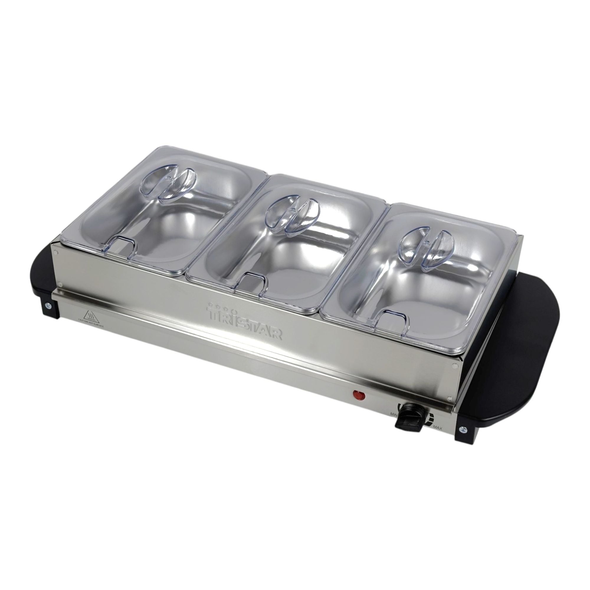 Tristar BP 6283 Buffet Servierer 200 Watt 42 7 x 23 4 cm 4 2 l Heizplatte mit 3 Warmhalteschale 0 - toolbrothers