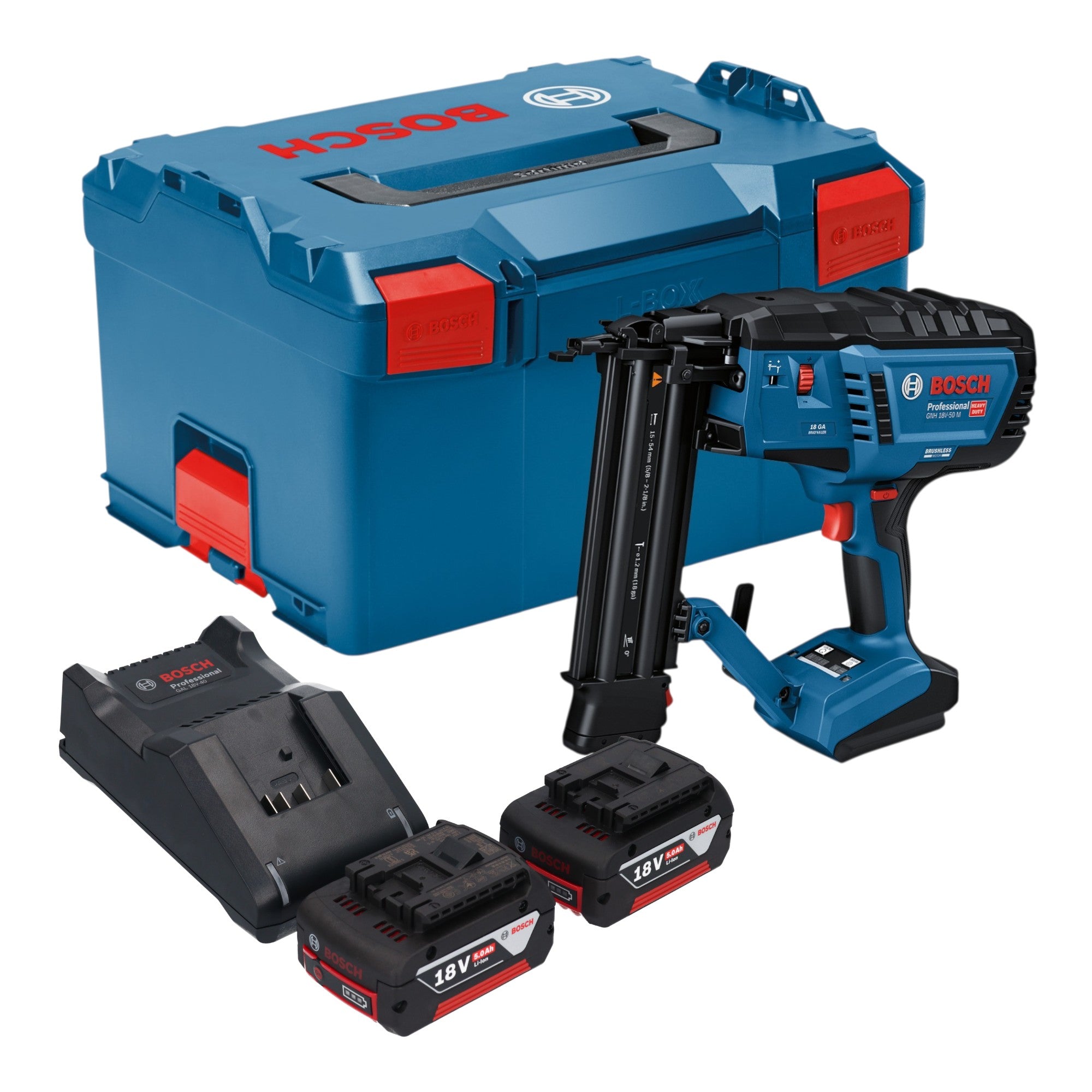 Bosch GNH 18V 50 M Professional Akku Holznagler 18 V 16 50 mm 2x Akku 5 0 Ah Ladegeraet L Boxx 0 - toolbrothers