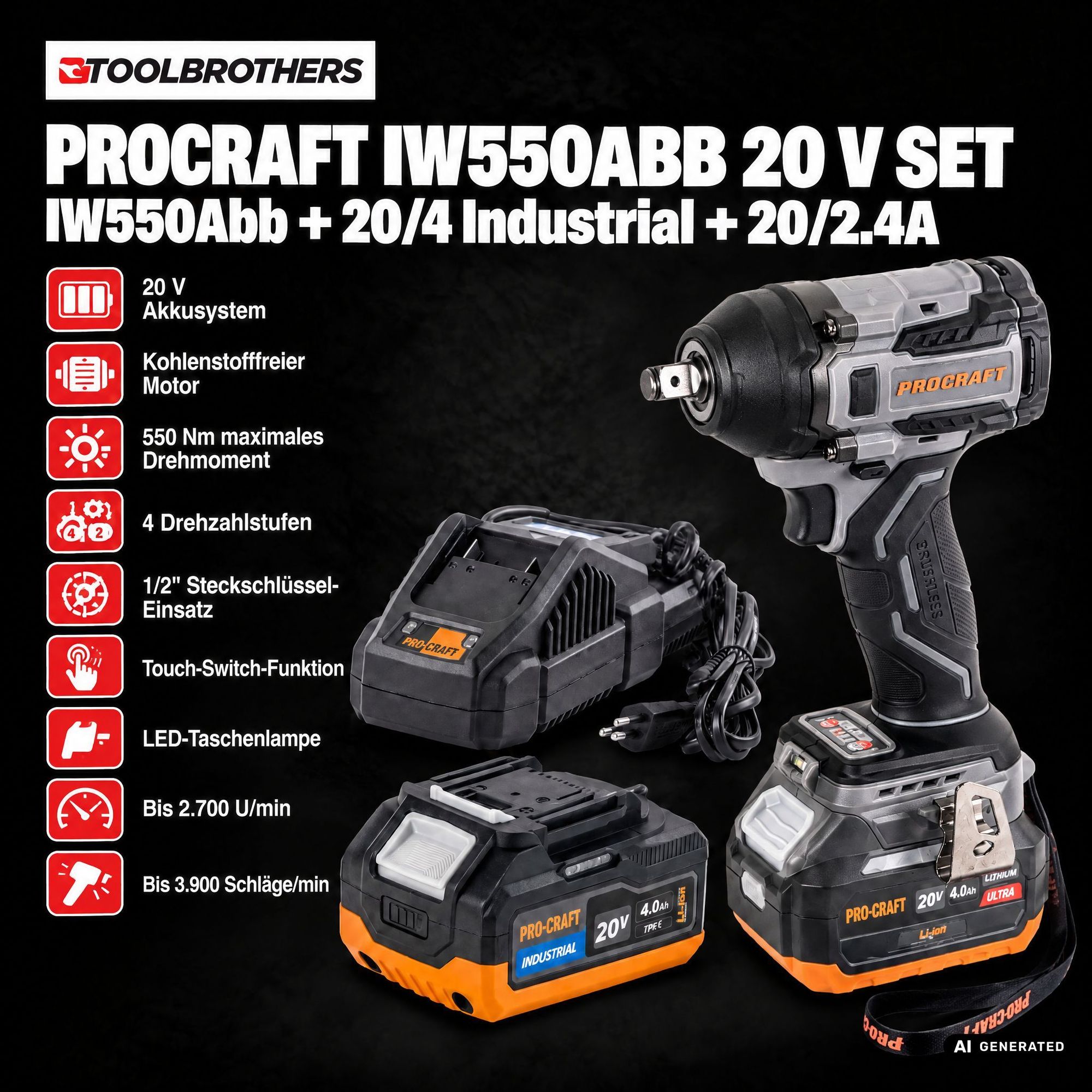 Toolbrothers Powertools Kalender 2026 Procraft Industrial IW550Abb Edition Gr S 1 - toolbrothers