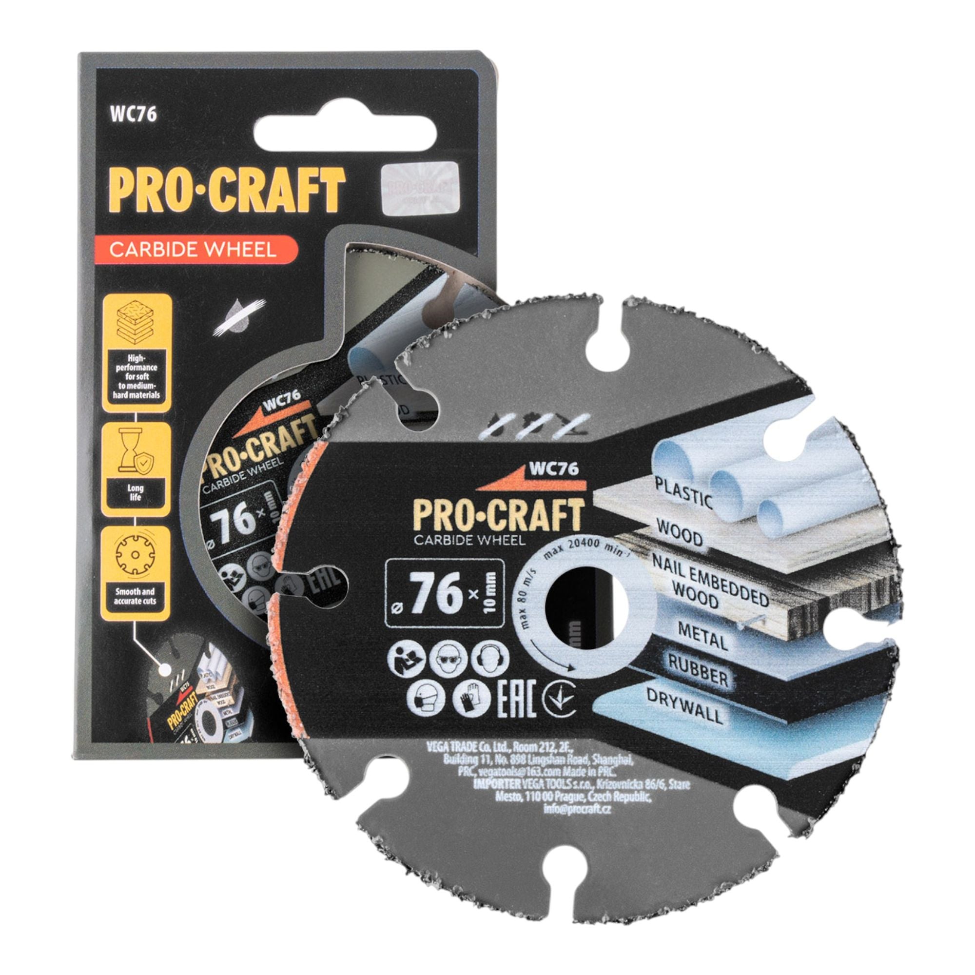 Procraft WC76 Hartmetall Trennscheibe 76 x 10 mm 10 Stueck 1 - toolbrothers