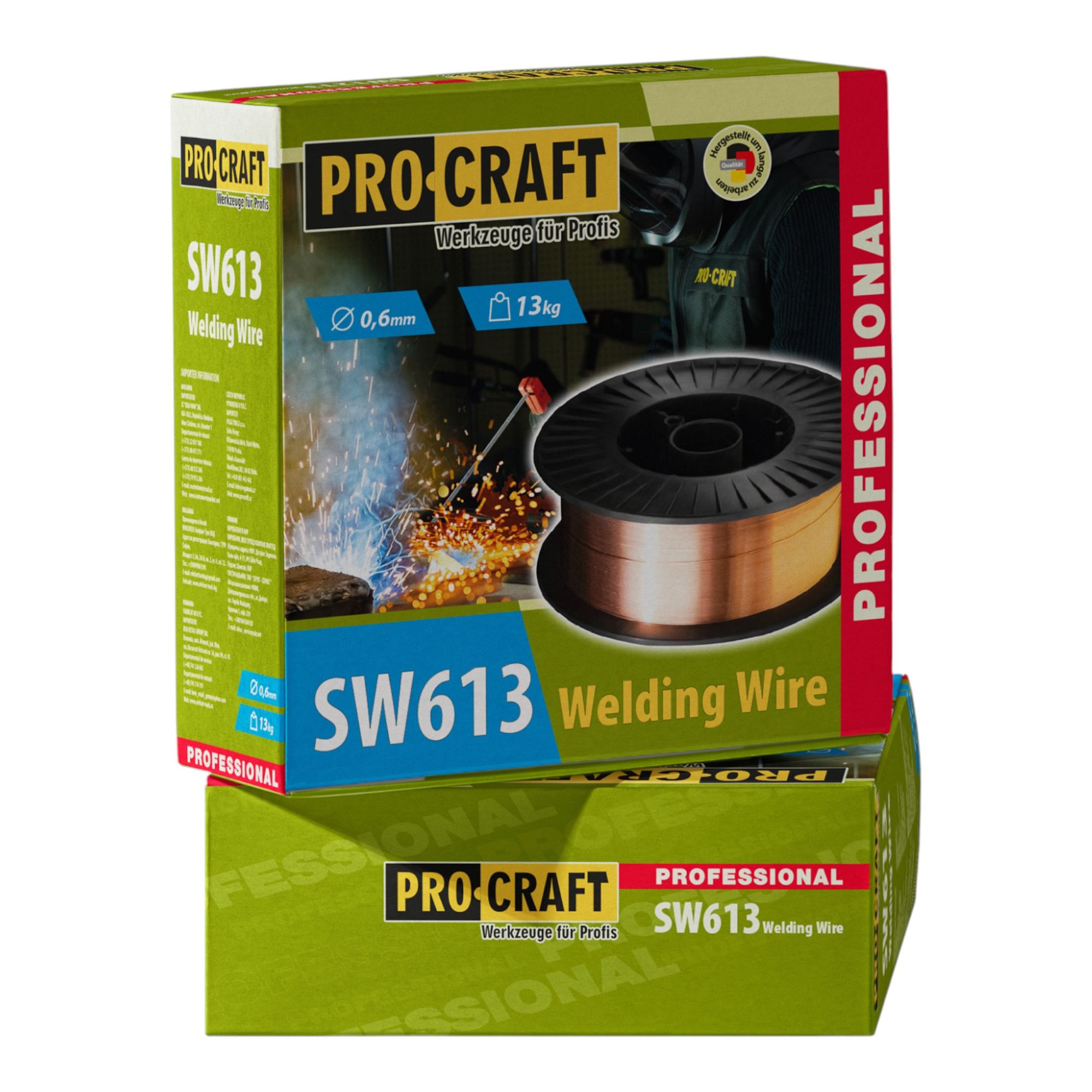 Procraft 2x SW613 MAG Schweissdraht 0 6 mm 13 kg 2 - toolbrothers