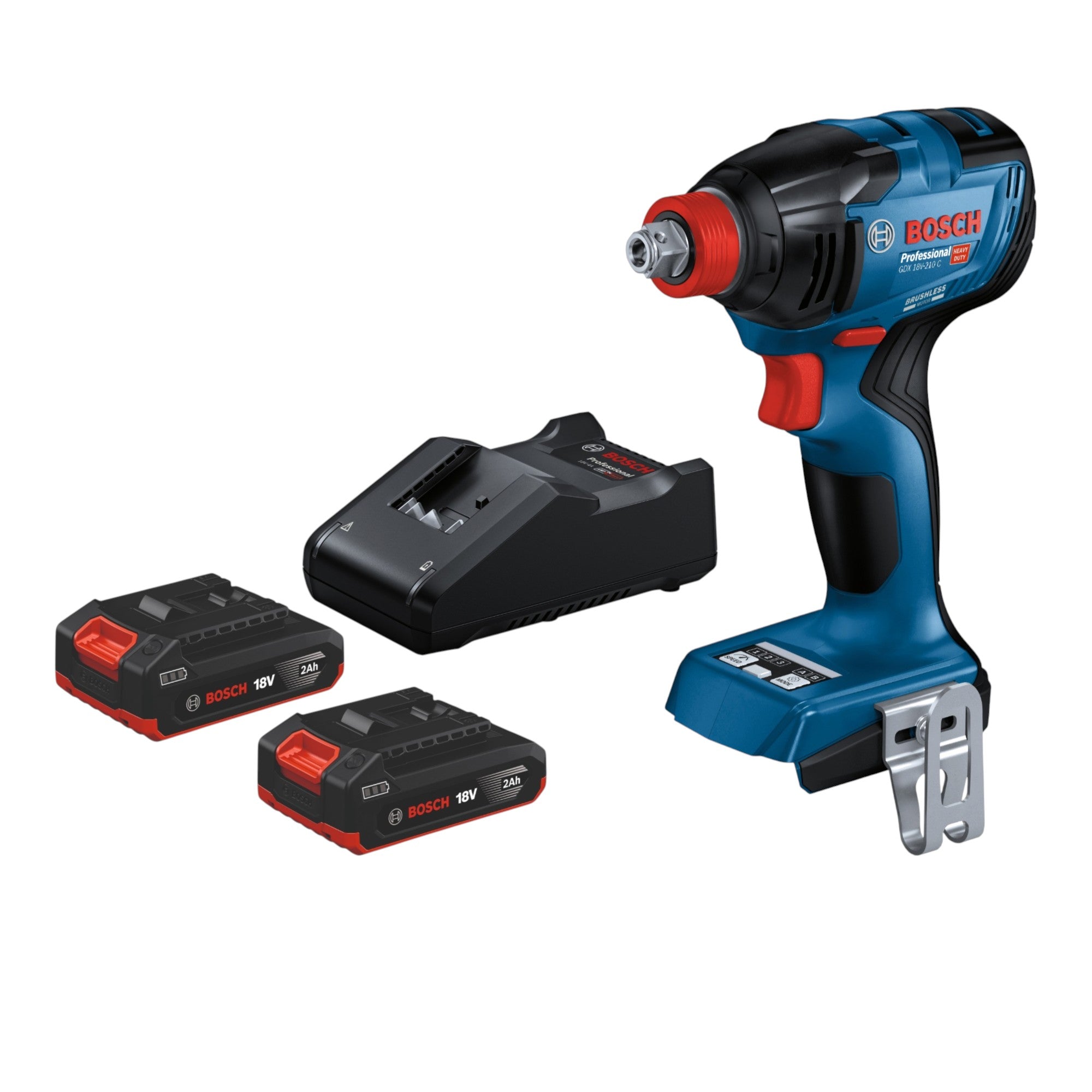 Bosch GDX 18V 210 C Professional Akku Drehschlagschrauber 18 V 210 Nm Brushless 2x Akku 2 0 Ah Ladegeraet 0 - toolbrothers