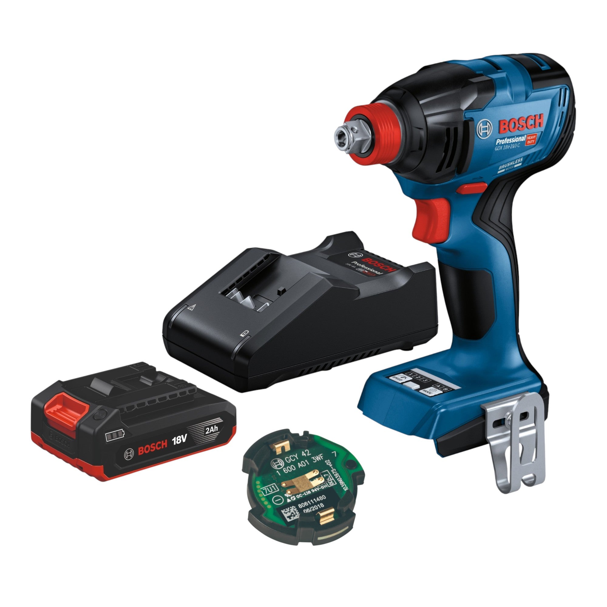 Bosch GDX 18V 210 C Professional Akku Drehschlagschrauber 18 V 210 Nm Brushless 1x Akku 2 0 Ah Ladegeraet GCY 42 Bluetooth Modul 0 - toolbrothers