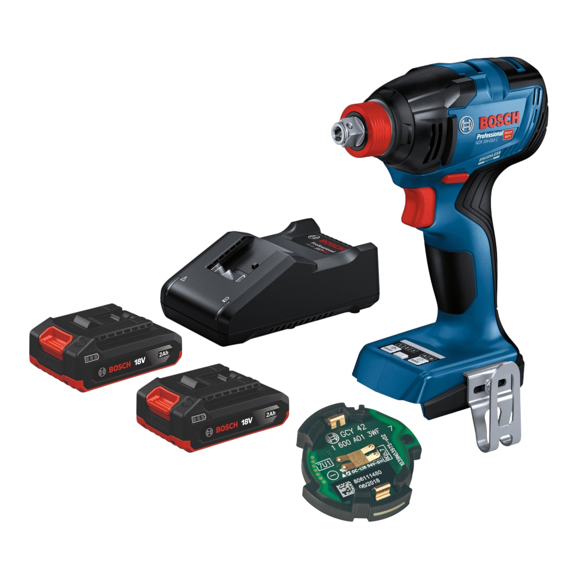 Bosch GDX 18V 210 C Professional Akku Drehschlagschrauber 18 V 210 Nm Brushless 2x Akku 2 0 Ah Ladegeraet GCY 42 Bluetooth Modul 0 - toolbrothers
