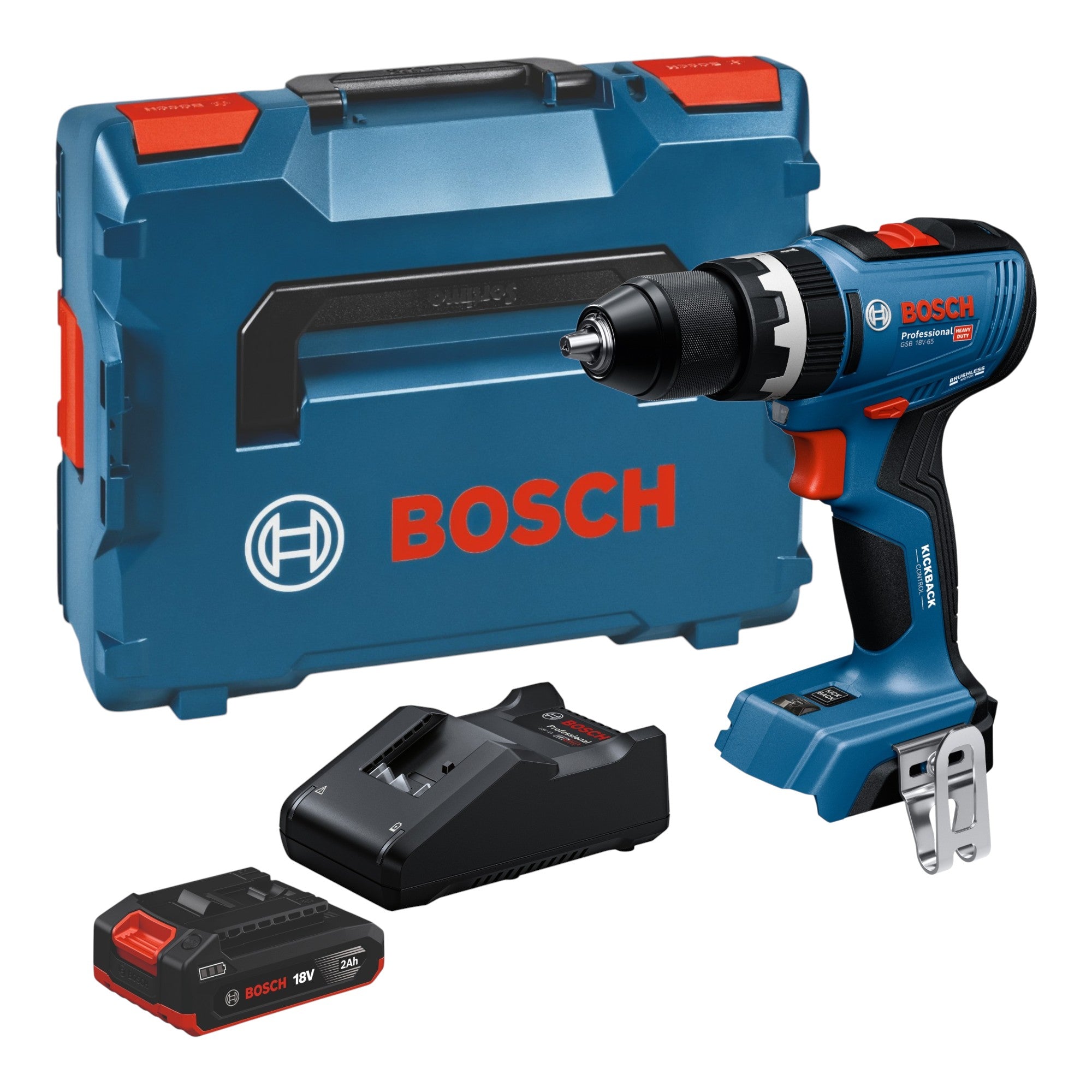 Bosch GSB 18V 65 Professional Akku Schlagbohrschrauber 18 V 65 Nm Brushless 1x Akku 2 0 Ah Ladegeraet L Boxx 0 - toolbrothers