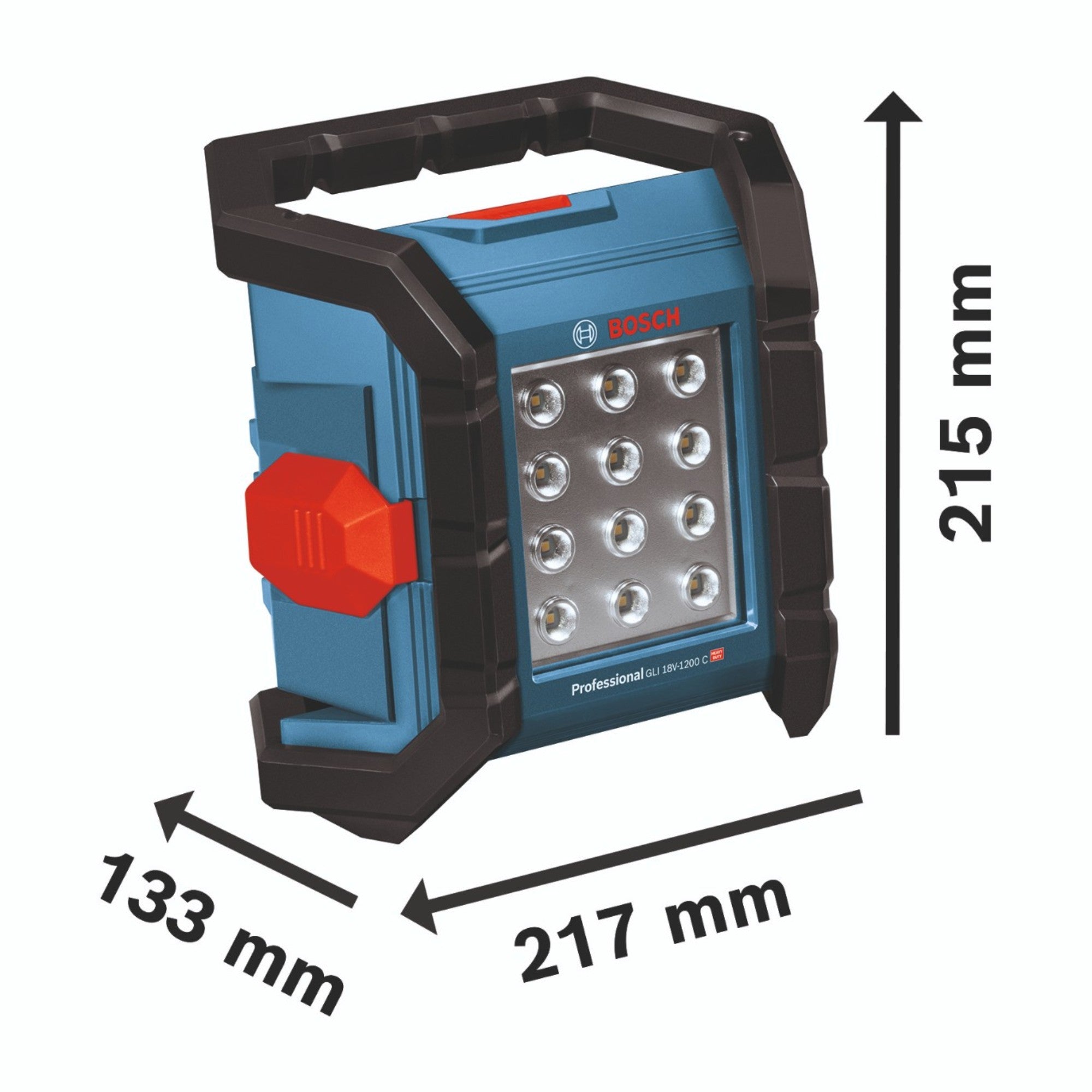Bosch GLI 18V 1200 C Professional Akku Baustrahler 18 V 1200 lm 1x Akku 2 0 Ah ohne Ladegeraet 2 - toolbrothers
