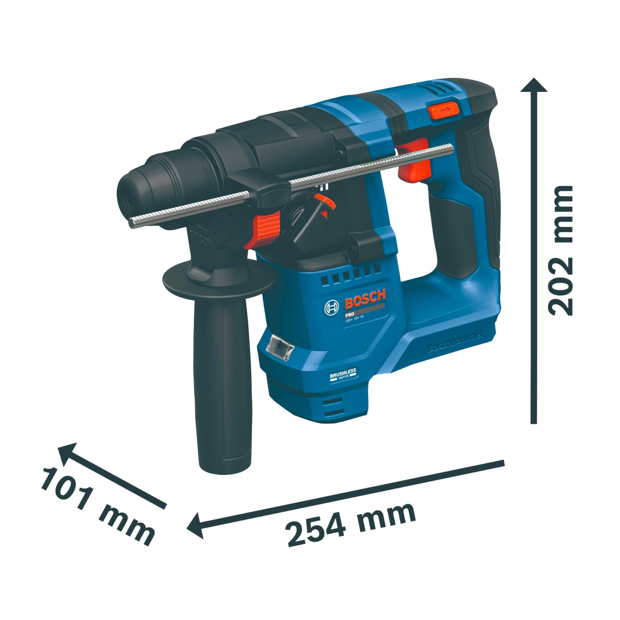 Bosch GBH 18V 18 Professional Akku Bohrhammer 18 V 1 5 J SDS plus Brushless 1x Akku 2 0 Ah Ladegeraet 1 - toolbrothers