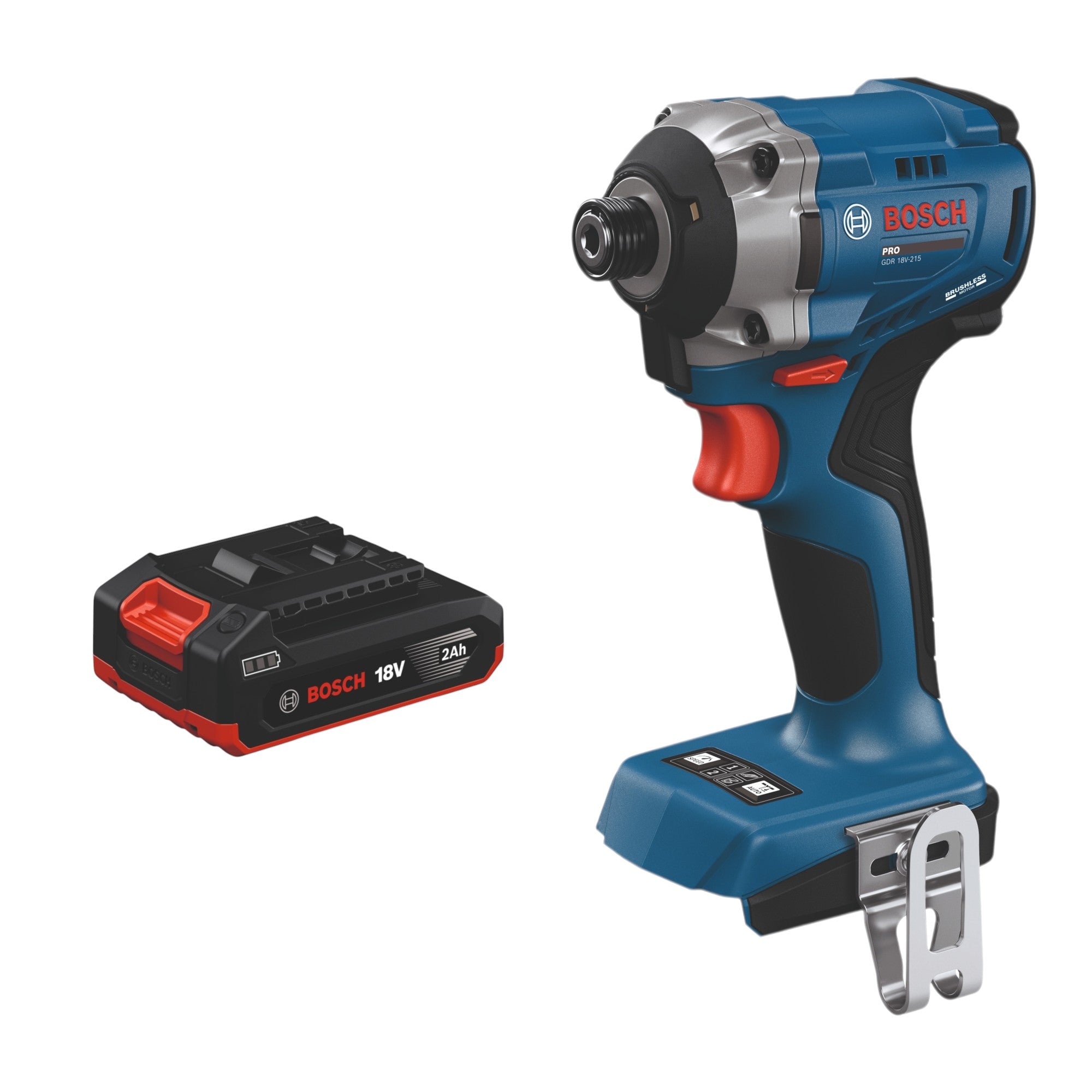 Bosch GDR 18V 215 Professional Akku Drehschlagschrauber 18 V 215 Nm 1 4 Brushless 1x Akku 2 0 Ah ohne Ladegeraet 0 - toolbrothers