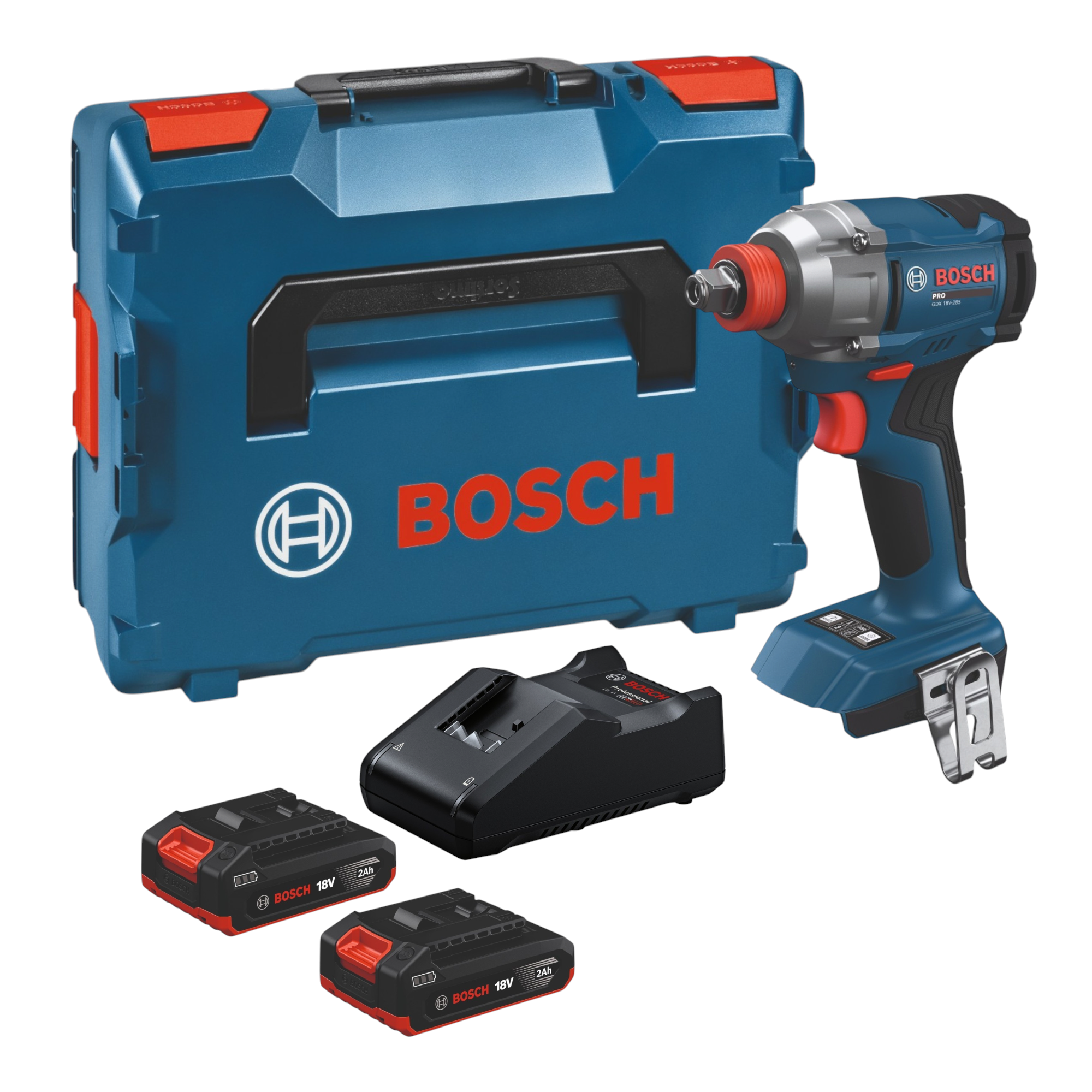 Bosch GDX 18V 285 Professional Akku Drehschlagschrauber 18 V 285 Nm 2x Akku 2 0 Ah Ladegeraet L Boxx 0 - toolbrothers