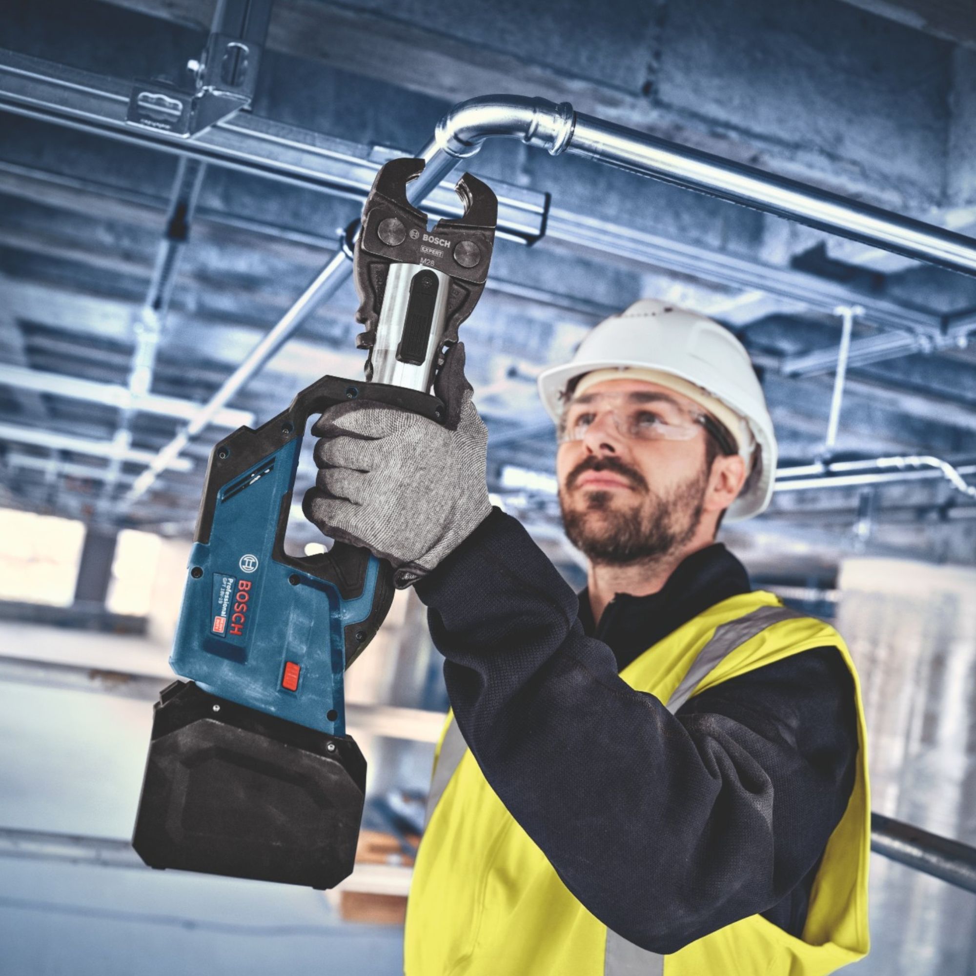 Bosch GPT 18V 19 Professional Akku Presswerkzeug 18 V 21 kN 2x Akku 2 0 Ah Ladegeraet 3x Pressbacke L Boxx 4 - toolbrothers