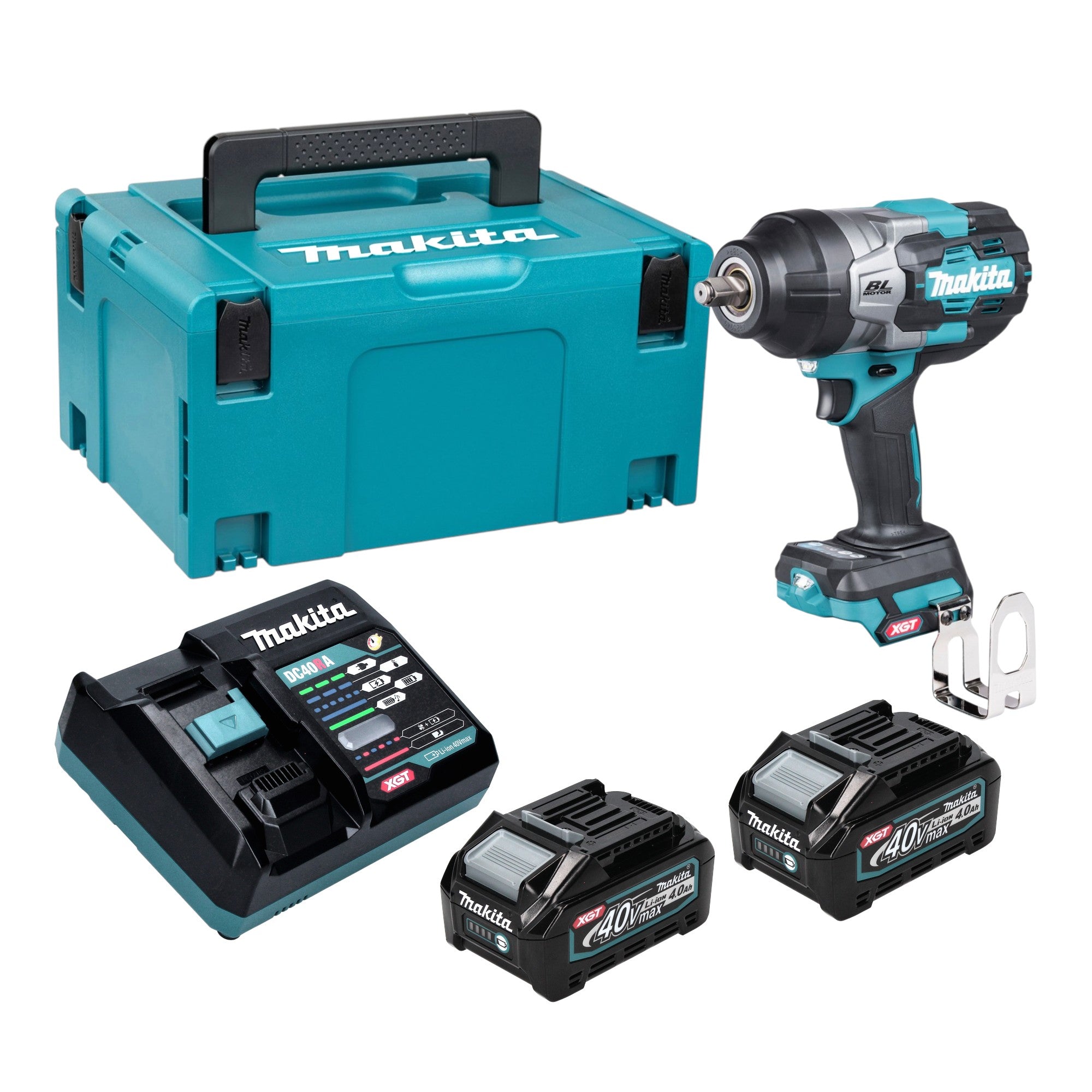 Makita TW 002 GM201 Akku Schlagschrauber 40 V max 2200 Nm 1 2 Brushless 2x Akku 4 0 Ah Ladegeraet Makpac 0 - toolbrothers