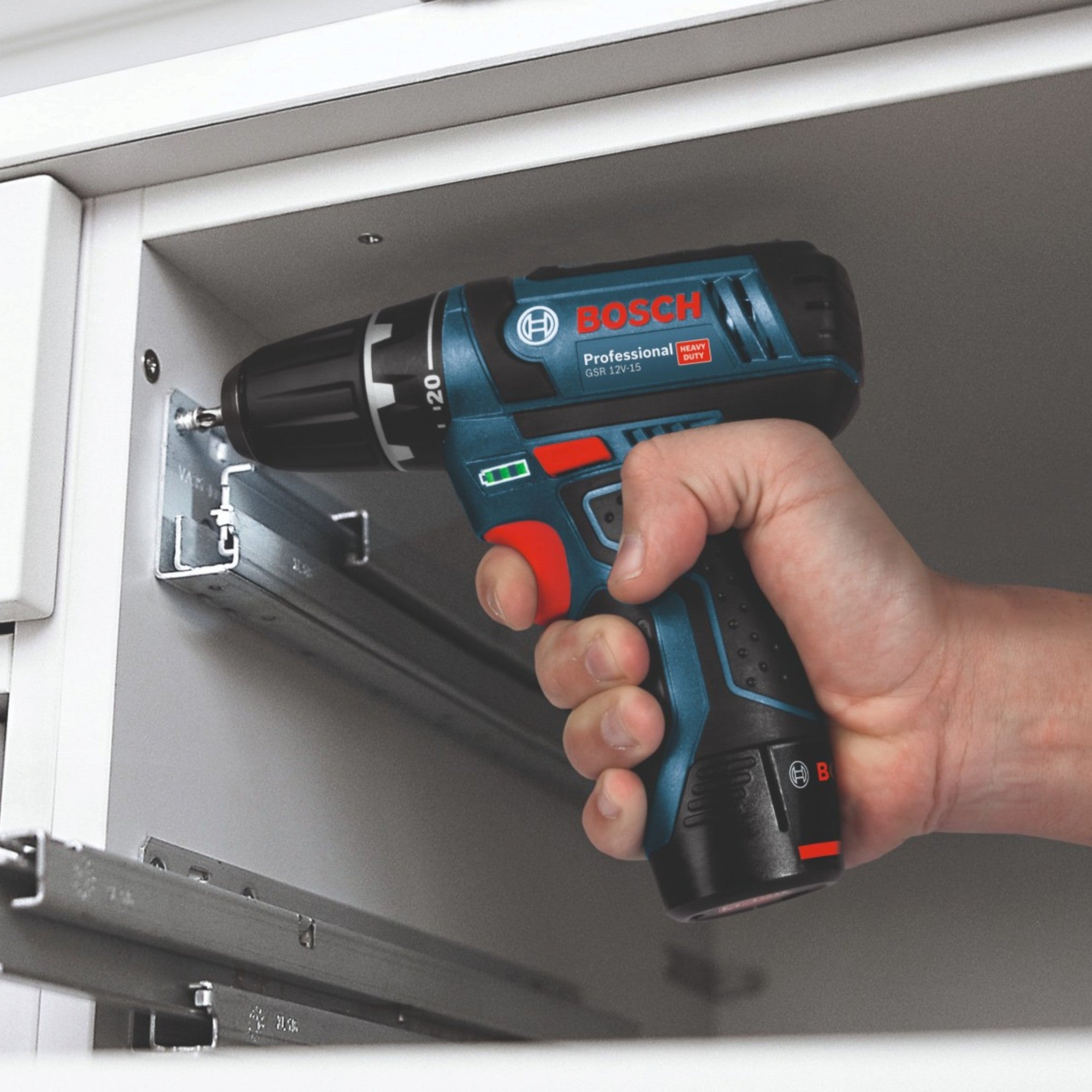 Bosch GSR 12V 15 Professional Akku Bohrschrauber 12 V 30 Nm 1x Akku 2 0 Ah ohne Ladegeraet 4 - toolbrothers