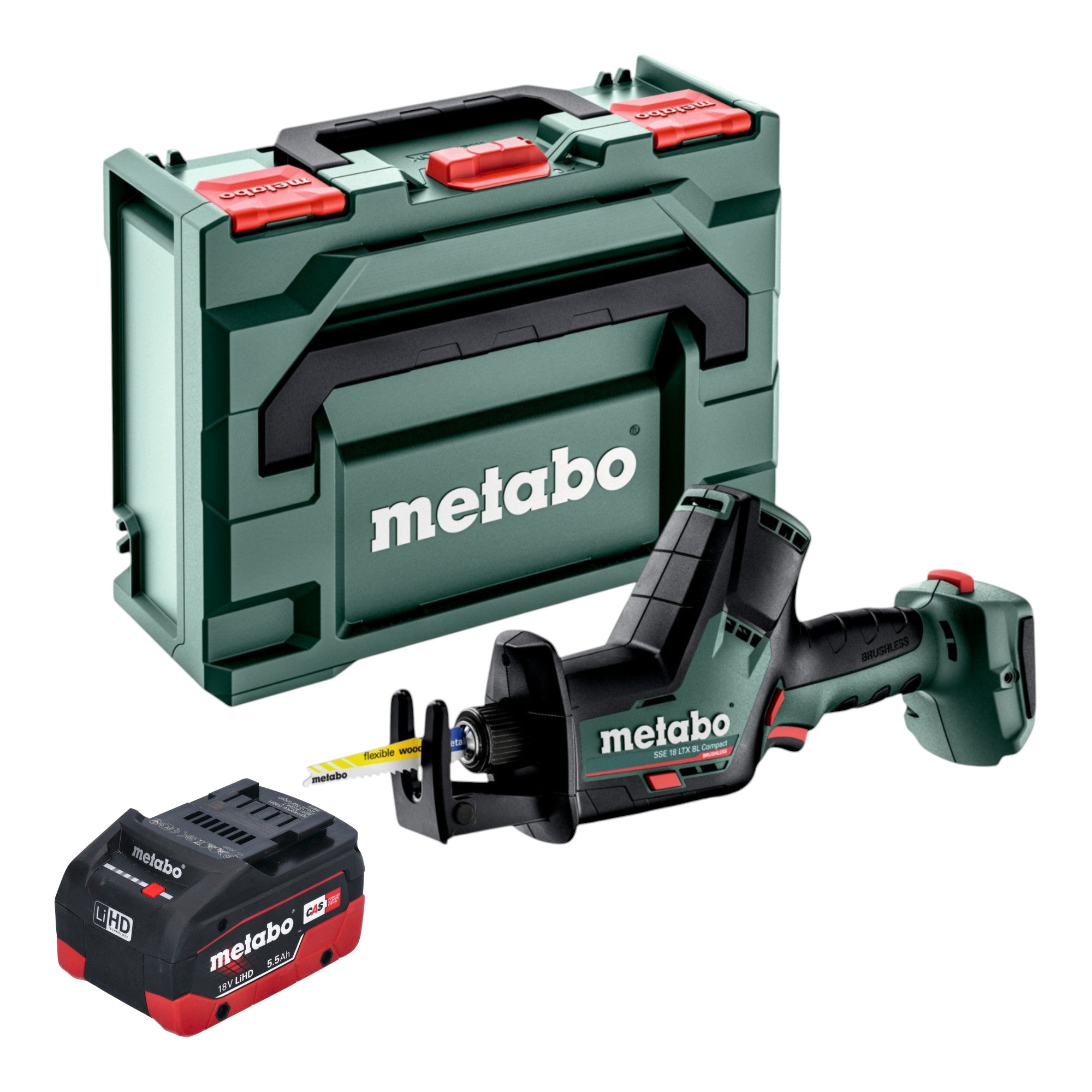 Metabo SSE 18 LTX BL Compact Akku Saebelsaege 18 V 1x LiHD Akku 5 5 Ah metaBOX ohne Ladegeraet 0 - toolbrothers