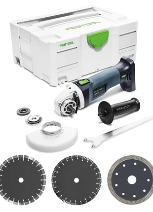 Festool AGC 18-125 Li EB-Basic Akku Winkelschleifer 18V 125mm Brushless ( 575343 ) + 3x Trennscheibe + Trennschutzhaube + systainer - ohne Akku, ohne Ladegerät - Toolbrothers