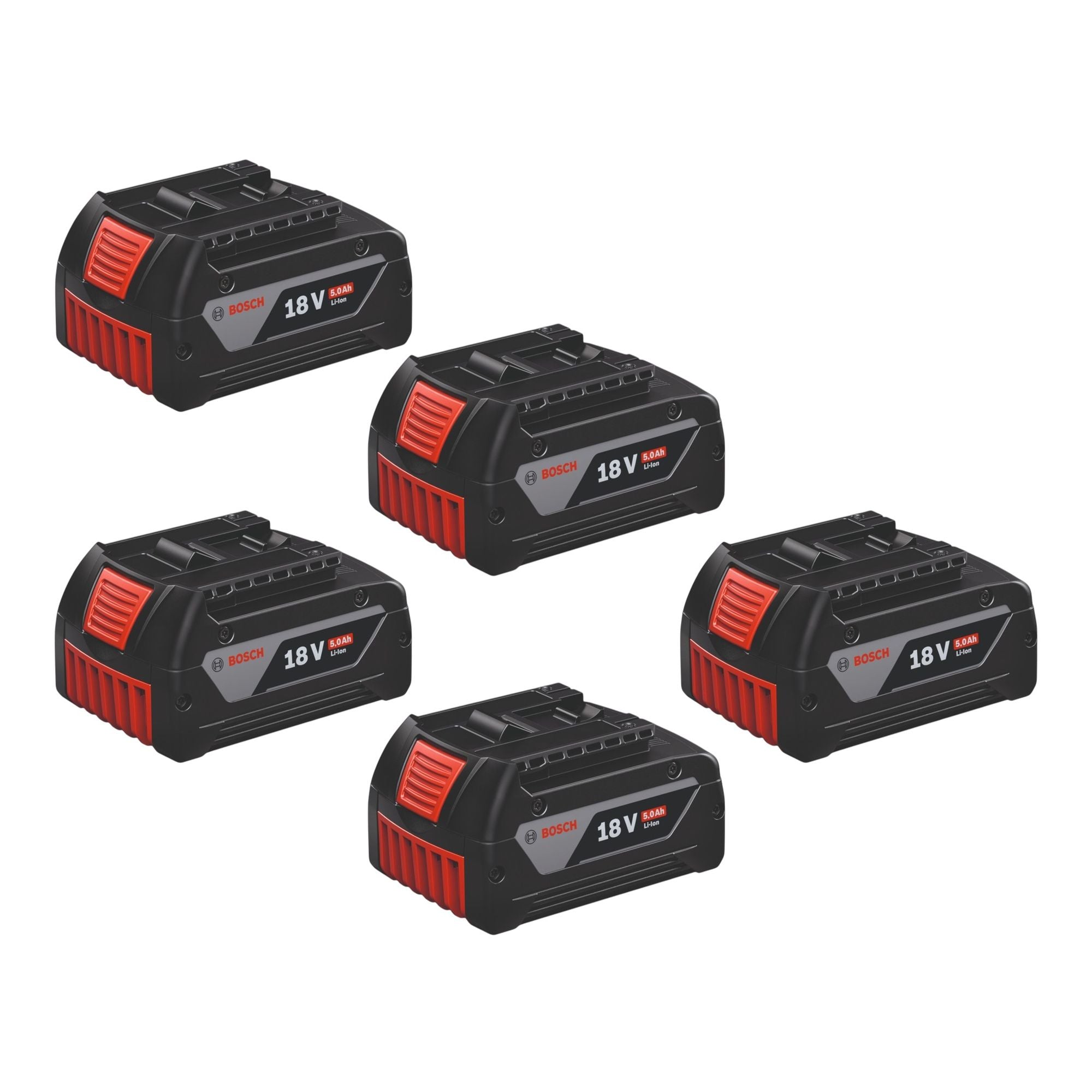 Bosch 5x GBA 18 V 5 0 Ah Profesional Akku 5000 mAh Li Ion AMPShare 5x 2607337069 1600A002U5  0 - toolbrothers
