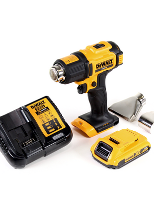 DeWalt DCE 530 D1 Akku Heißluftpistole 18V 530°C + 1x Akku 2,0Ah + 1x Lader + Flächen- und Reflektordüse - Toolbrothers