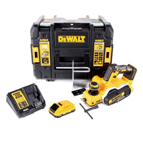 DeWalt DCP 580 L1 Akku Hobel 18V 82mm + 1x Akku 3,0Ah + Ladegerät + TSTAK - Toolbrothers