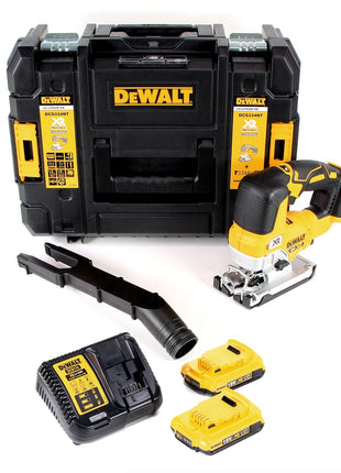 DeWalt DCS 334 D2 Akku Pendelhub Stichsäge 18V Brushless + 2x Akku 2,0Ah + Ladegerät + TSTAK - Toolbrothers