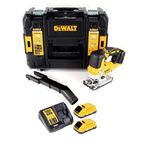 DeWalt DCS 334 L2 Akku Pendelhub Stichsäge 18V Brushless + 2x Akku 3,0Ah + Ladegerät + TSTAK - Toolbrothers