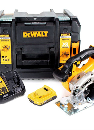 Dewalt DCS 373 D1 Akku Metall Kreissäge 18 V 140 mm + 1x Akku 2,0 Ah + Ladegerät + Sägeblatt + TSTAK - Toolbrothers