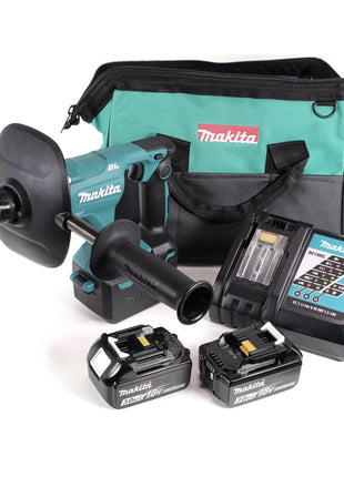 Makita DUT 131 RF Akku Rührgerät 18 V Brushless + 2x Akku 3,0 Ah + Ladegerät + Tasche - Toolbrothers