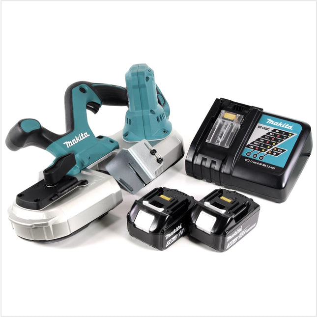 Makita DPB 182 RF Akku-Bandsäge 18V LXT + 2x Akku 3Ah + Akku Ladegerät DC 18 RC - Toolbrothers