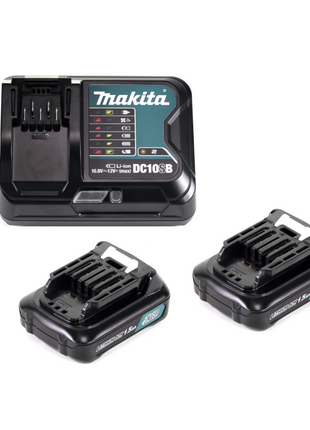 Makita UR 100 DSYE Akku Rasentrimmer 10,8V + 2x Akku 1,5Ah + Lader + 1x Fadenkopf und Zubehör - Toolbrothers